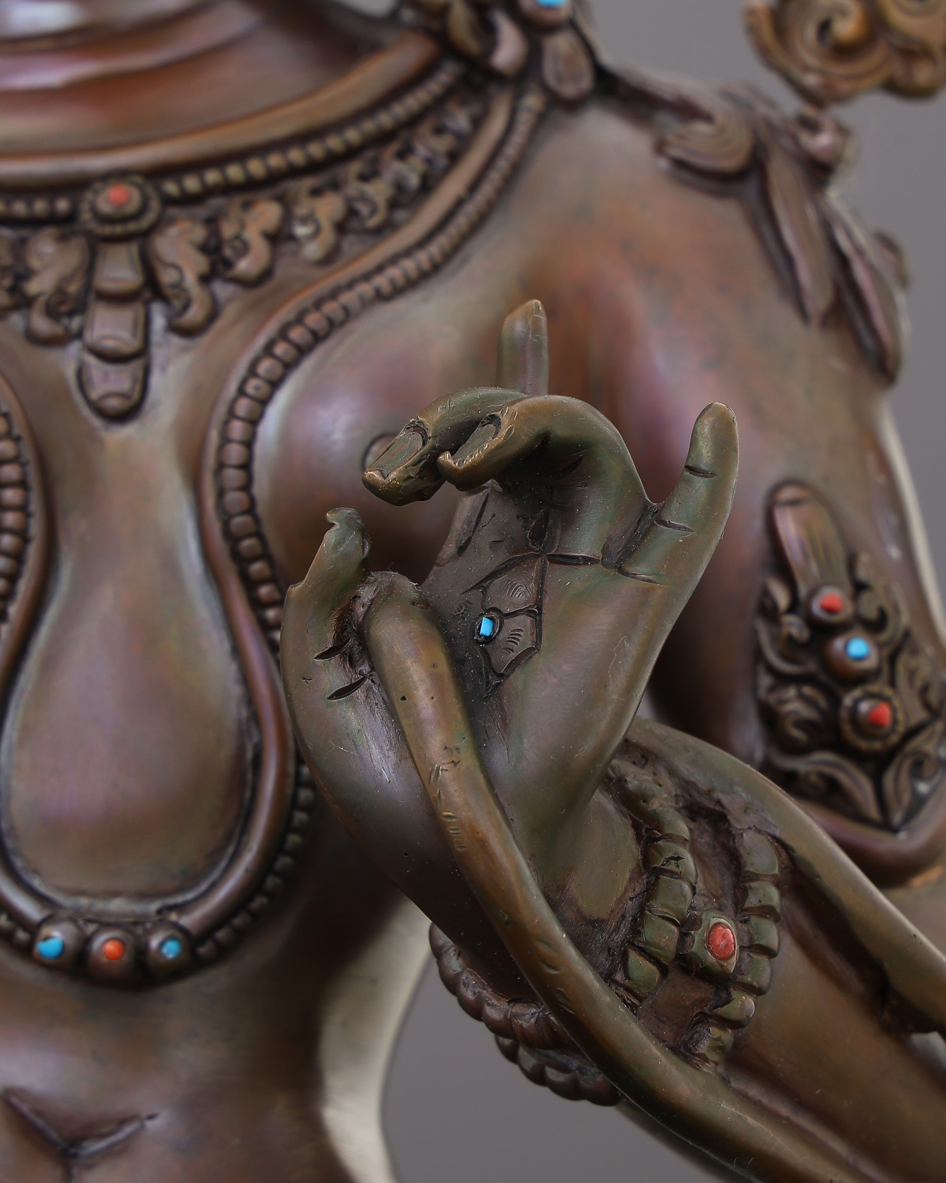 Oxidized Green Tara Statue | Handcrafted in Nepal - Authentic Handcrafted Statue
