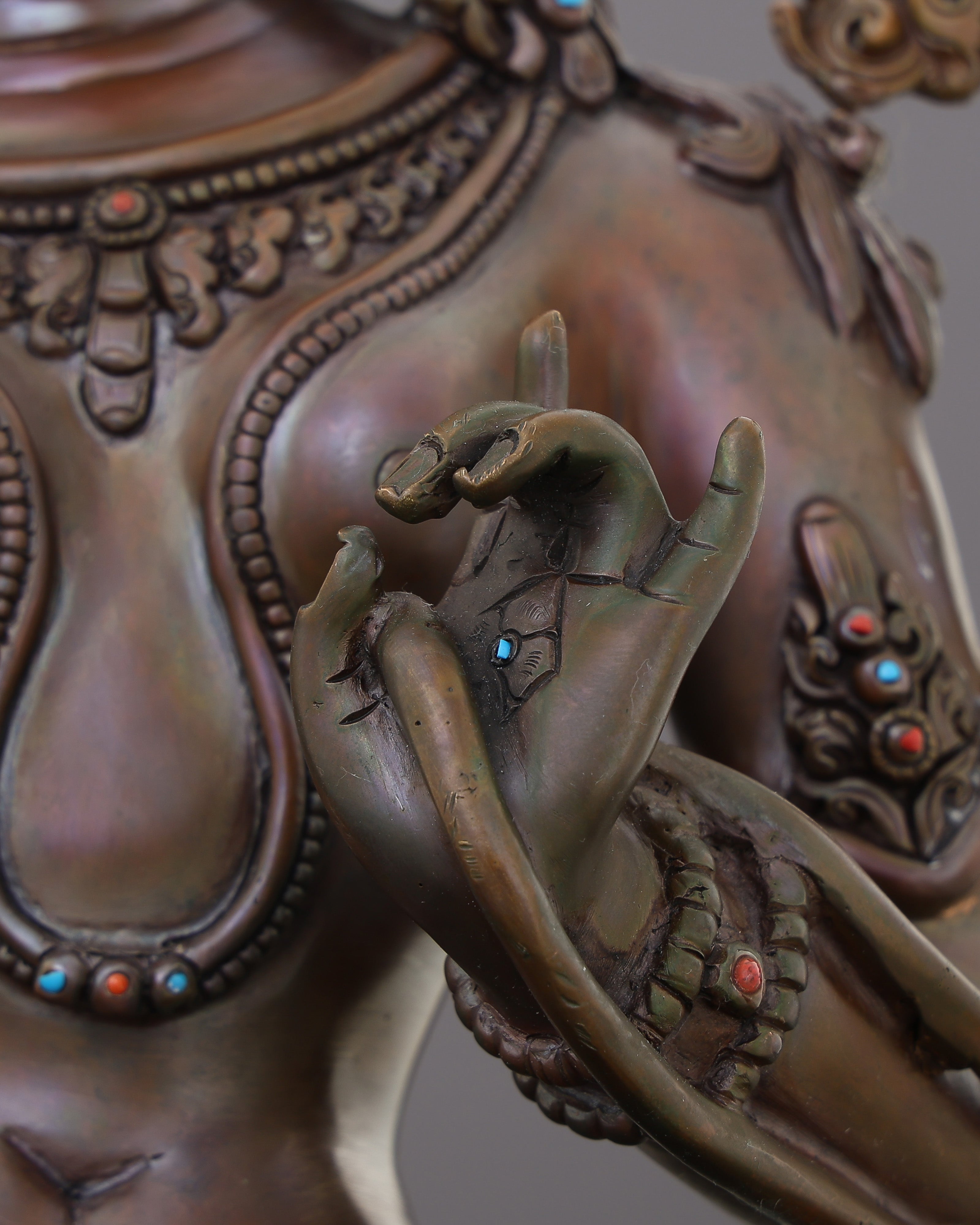 Oxidized Green Tara Statue | Handcrafted in Nepal