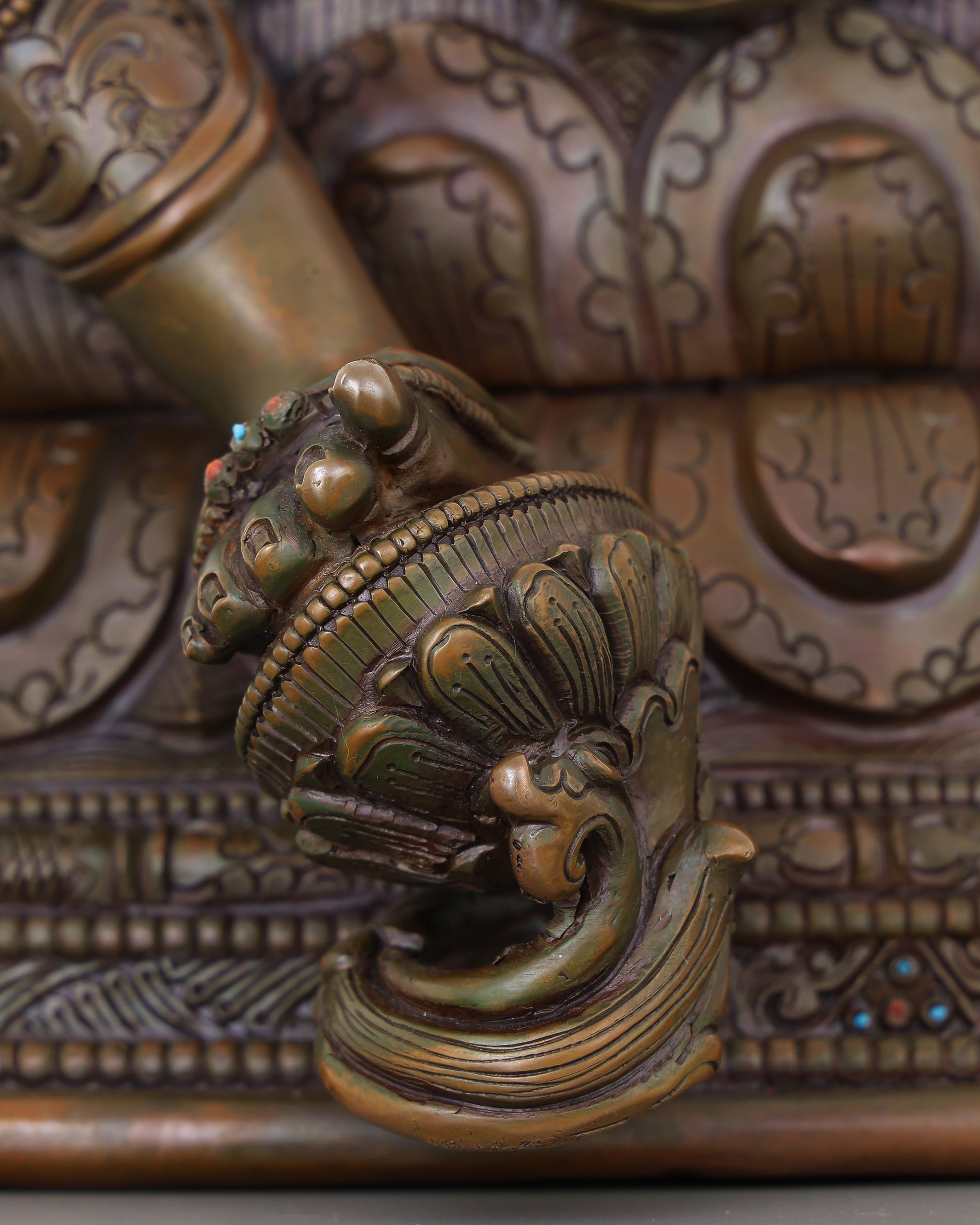 Oxidized Green Tara Statue | Handcrafted in Nepal - Authentic Handcrafted Statue