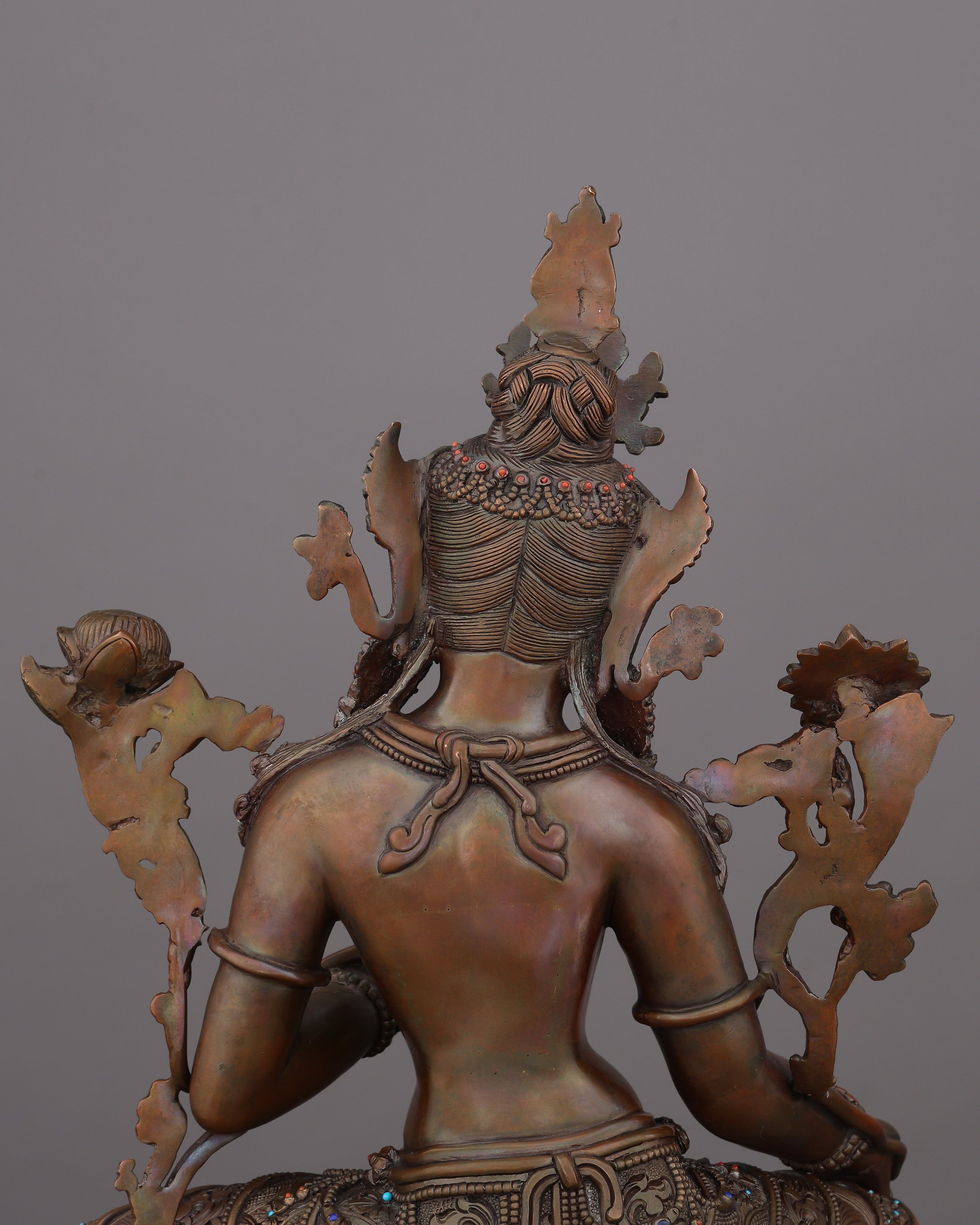 Oxidized Green Tara Statue | Handcrafted in Nepal