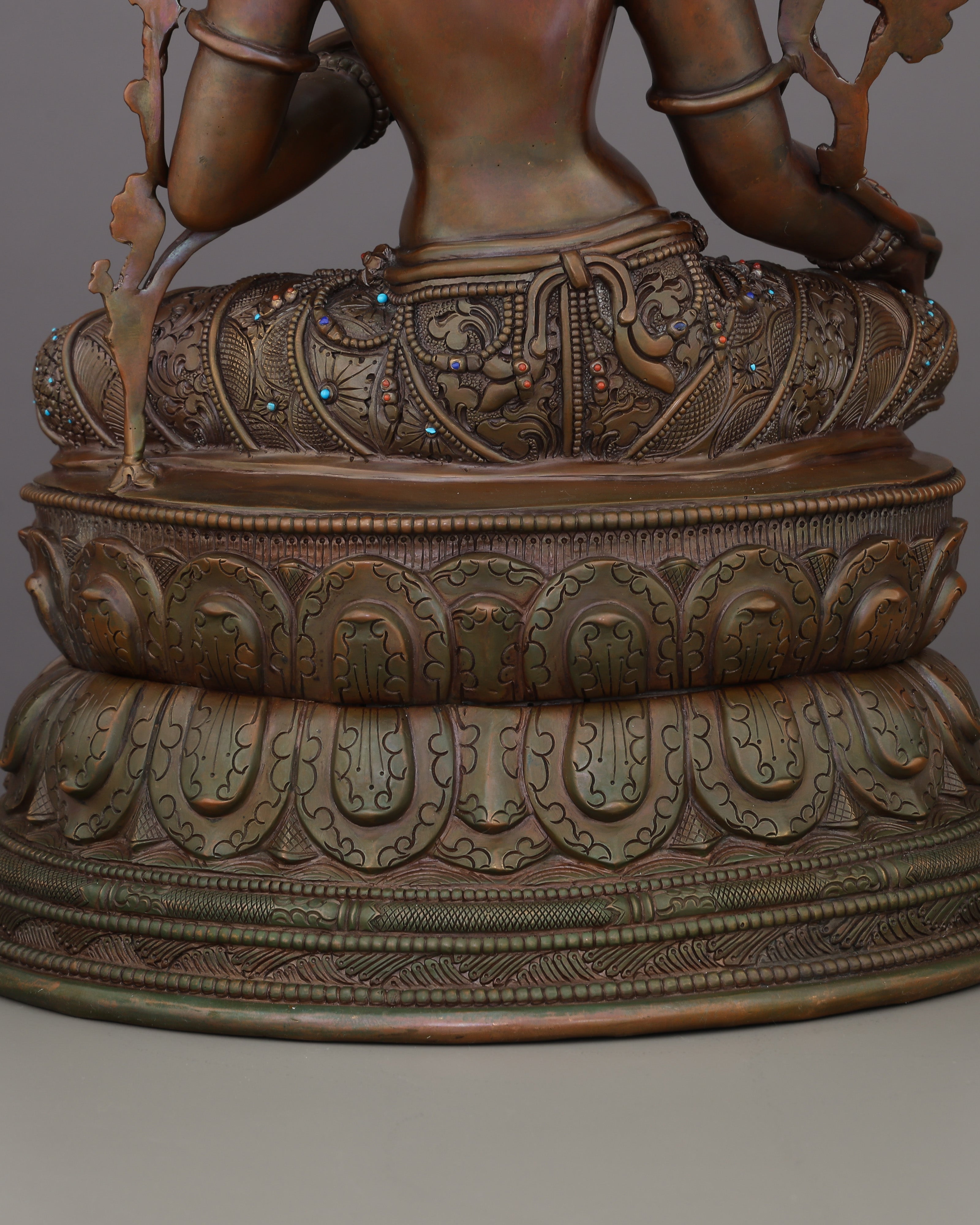Oxidized Green Tara Statue | Handcrafted in Nepal