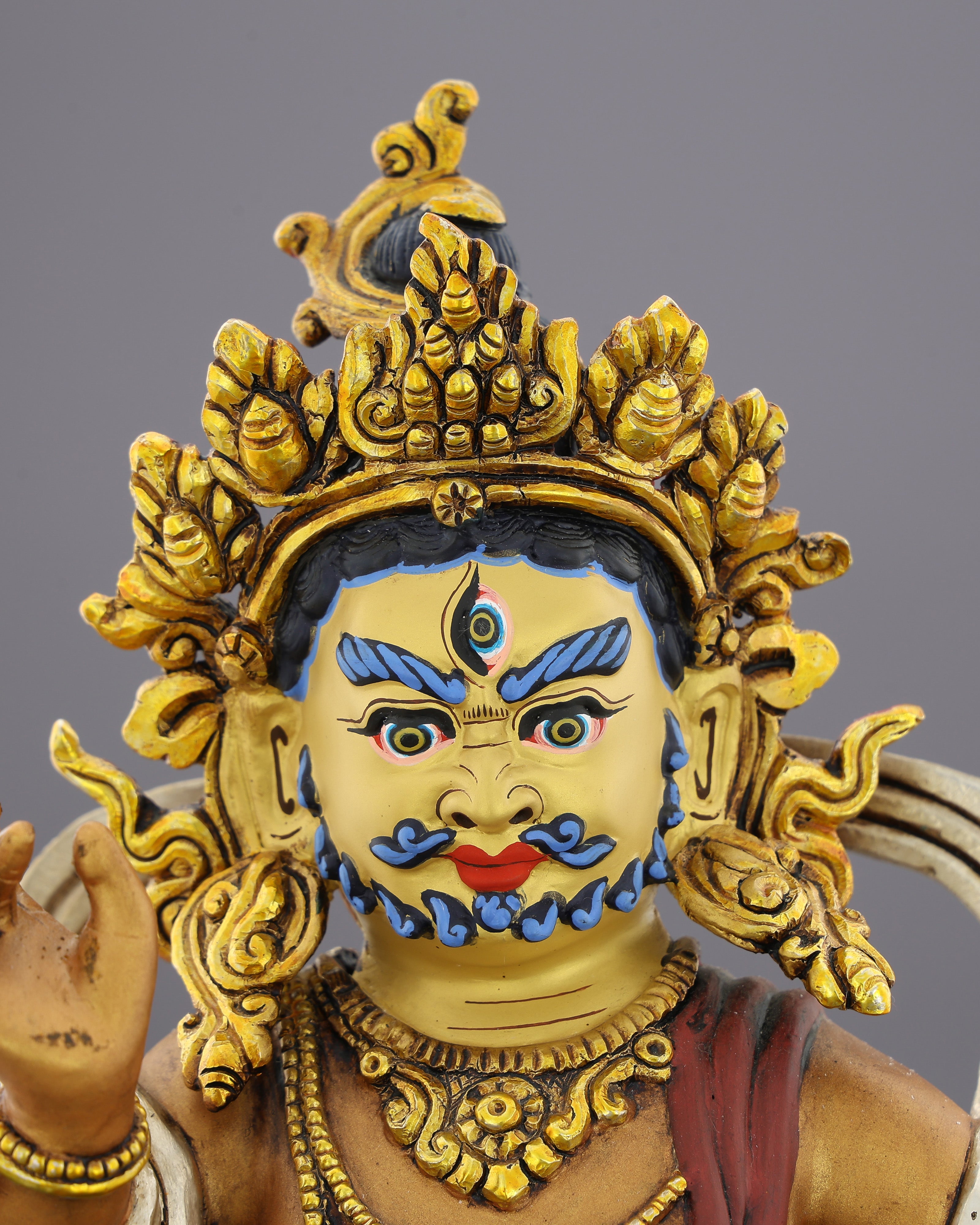Lion Dzambhala Statue | The Roaring God of Wealth Who Conquers Poverty, Handcrafted in Nepal