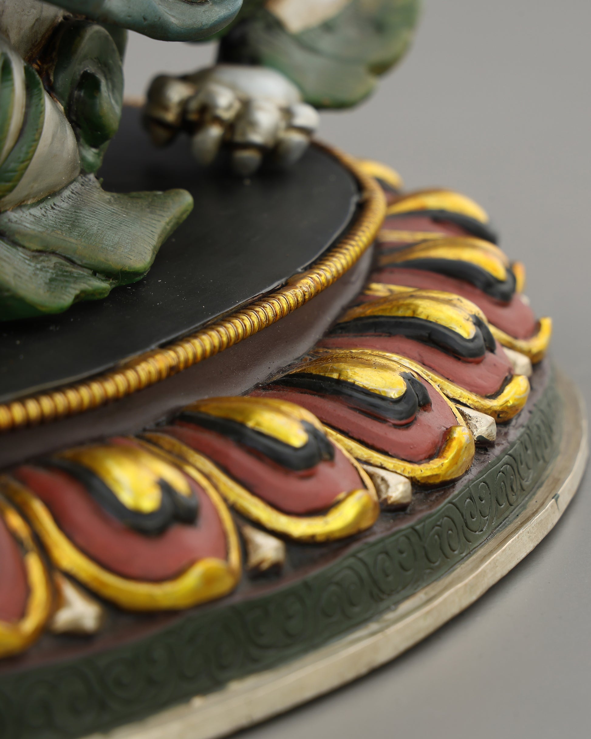 Lion Dzambhala Statue | The Roaring God of Wealth Who Conquers Poverty, Handcrafted in Nepal - Authentic Handcrafted Statue