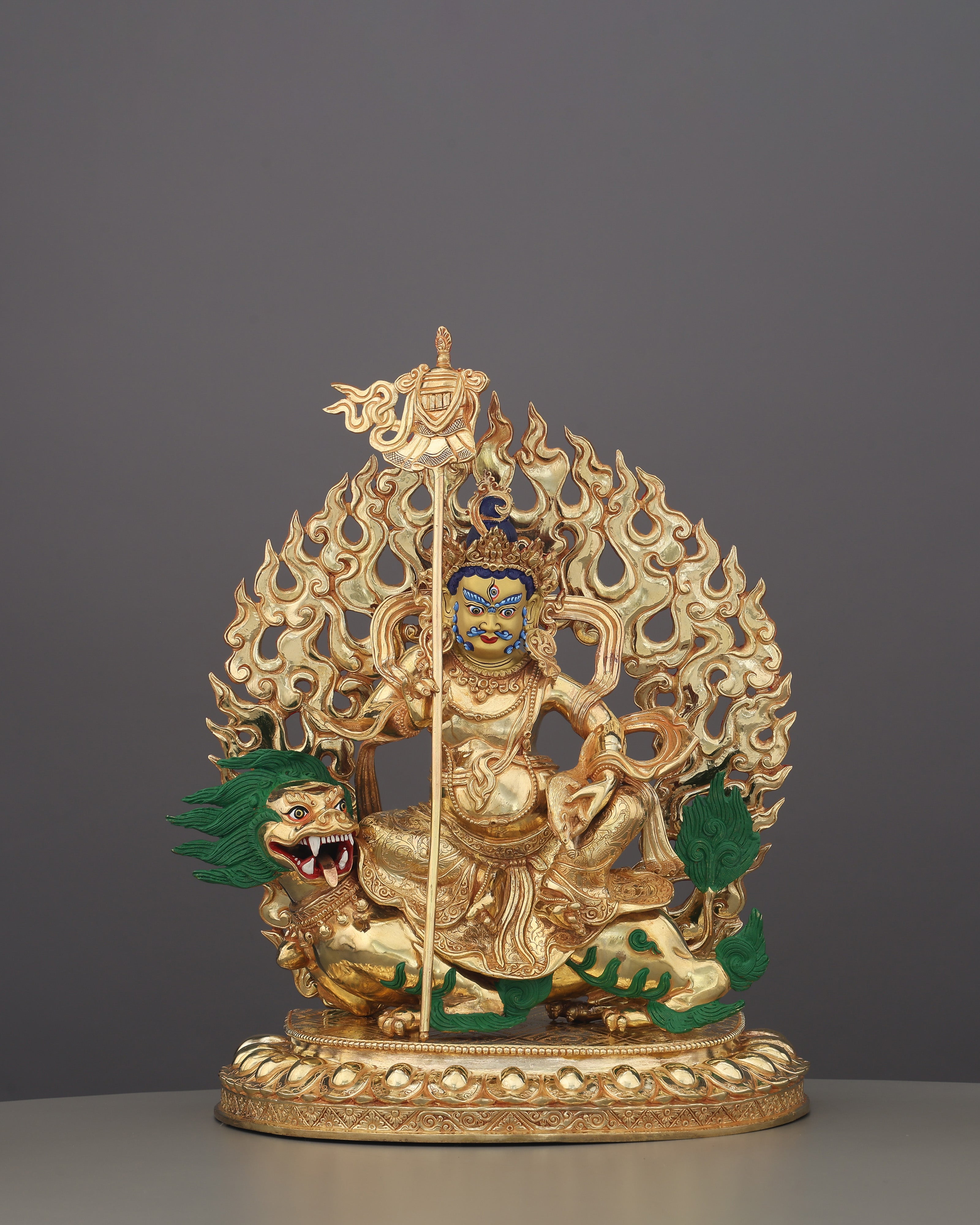 Lion Dzambhala Statue | Handcrafted in Nepal