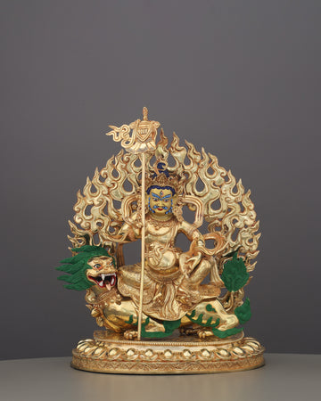 Lion Dzambhala Statue | Handcrafted in Nepal