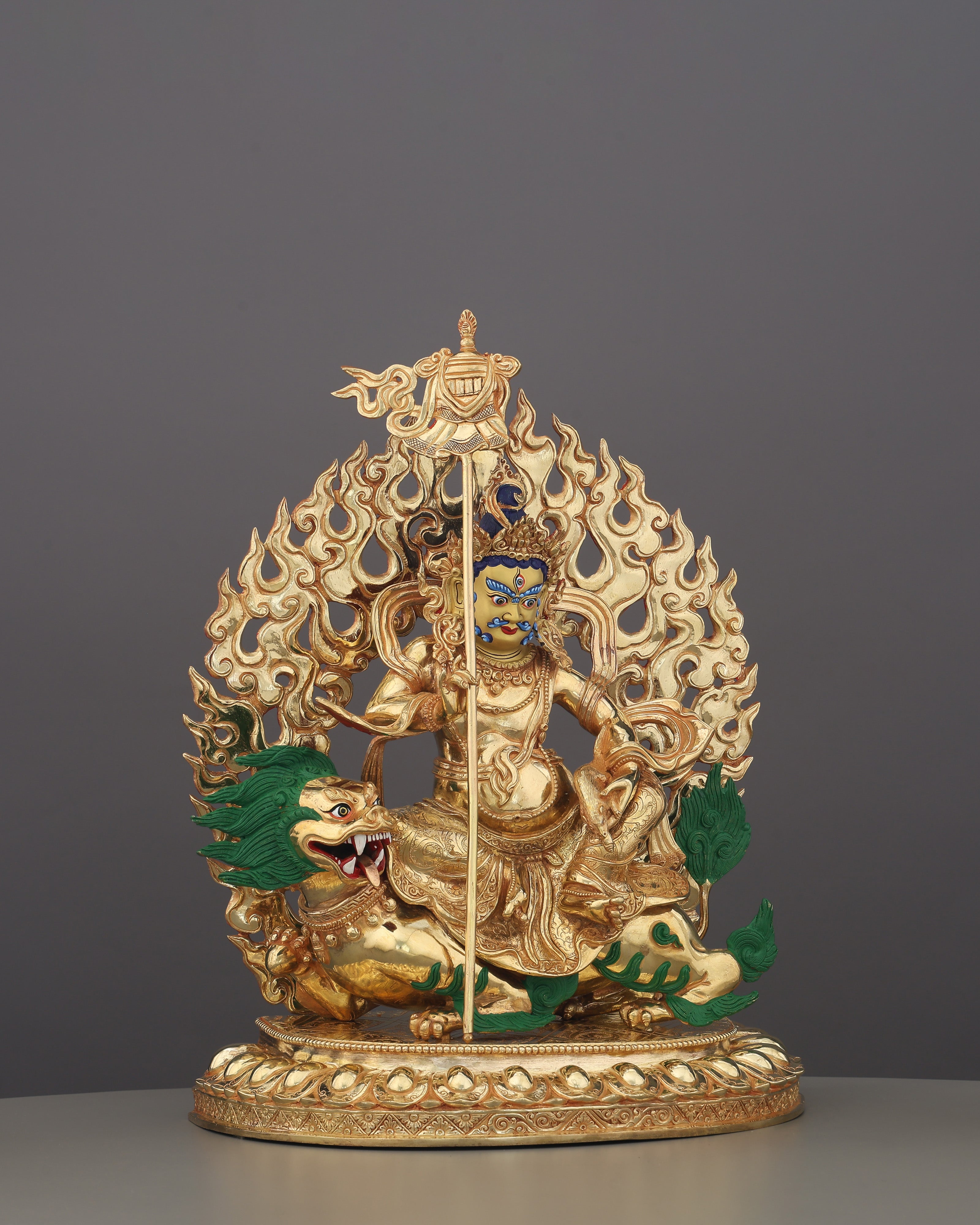 Lion Dzambhala Statue | Handcrafted in Nepal