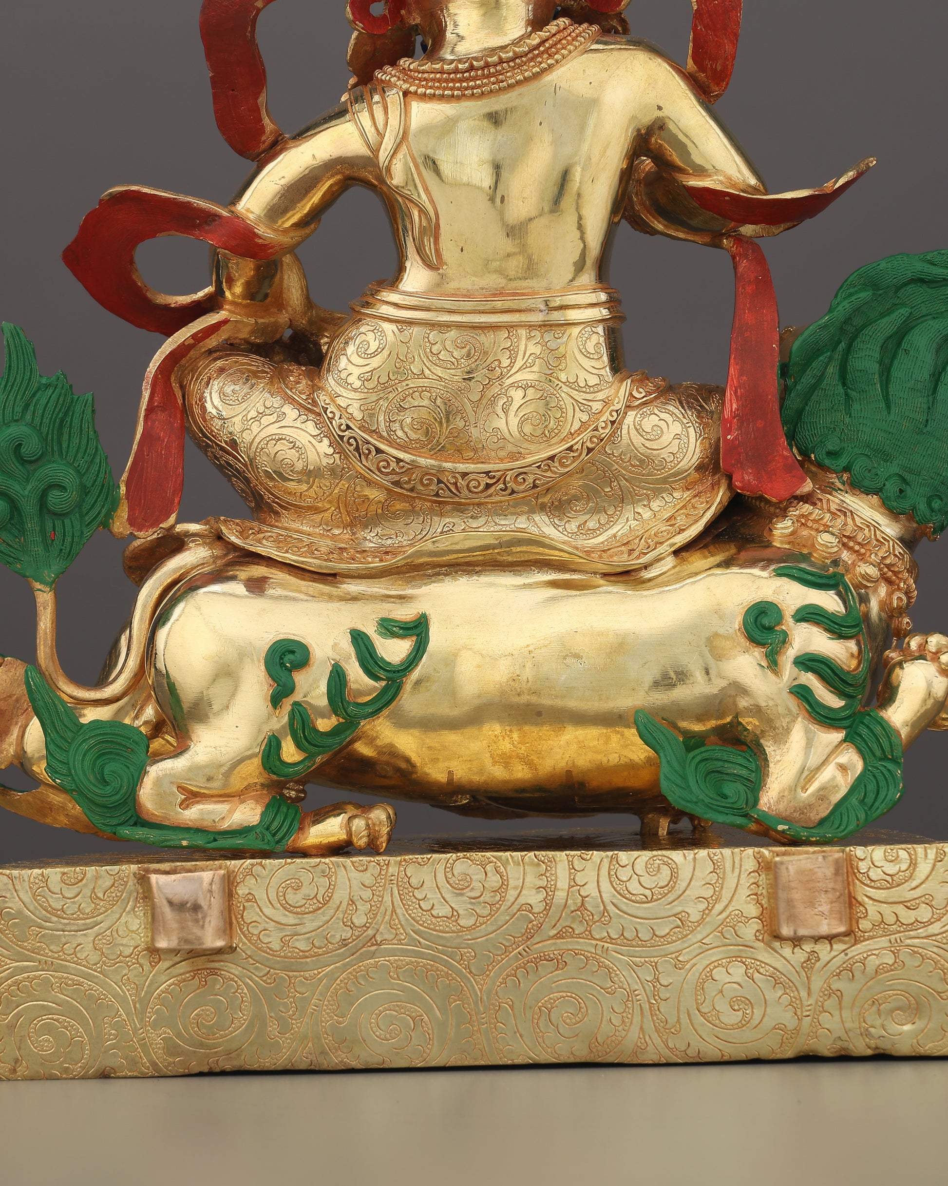 Lion Dzambhala Statue | Handcrafted in Nepal - Authentic Handcrafted Statue