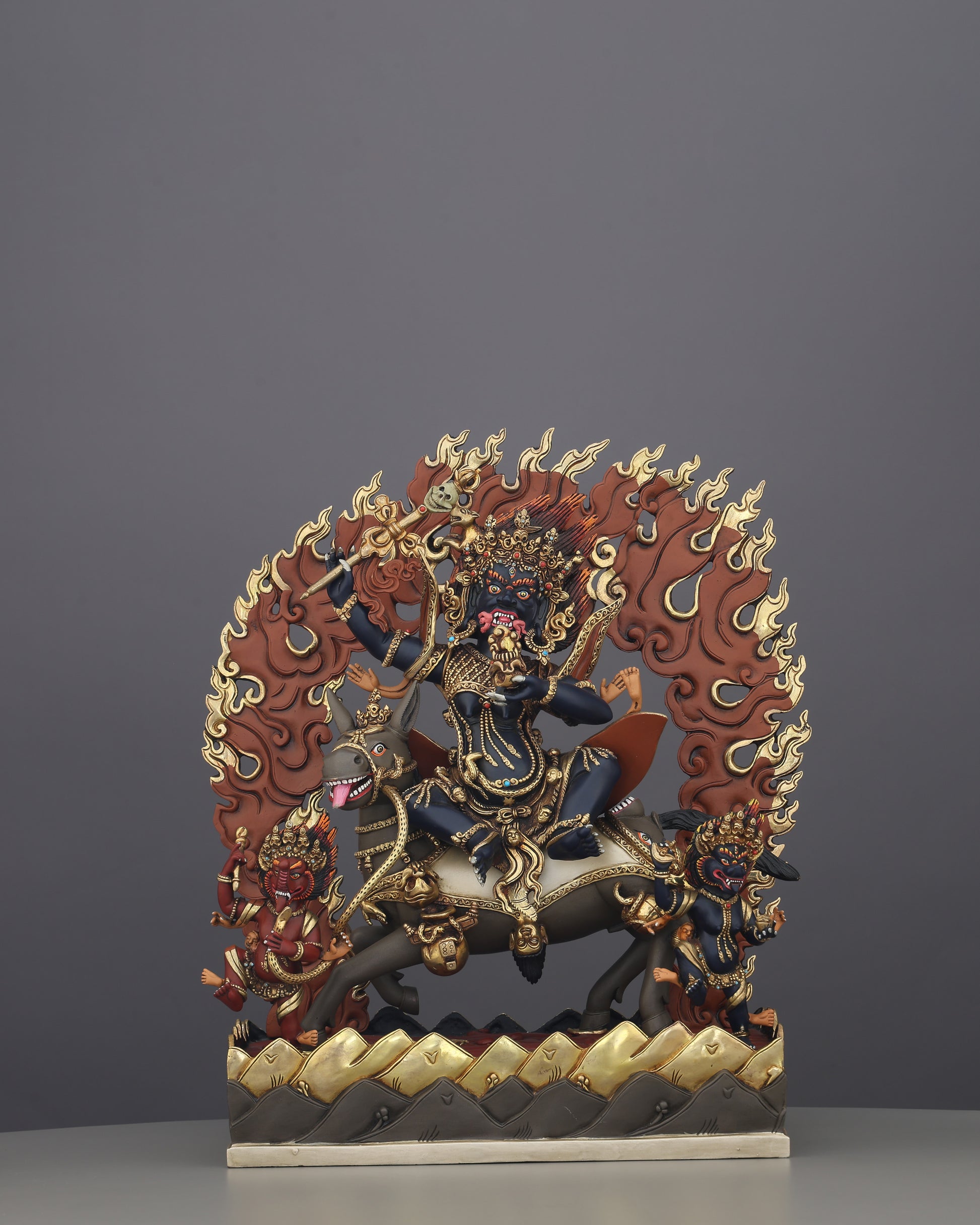Palden Lhamo | The Wrathful Queen Who Rides the Ocean of Blood, Handcrafted in Nepal - Authentic Handcrafted Statue