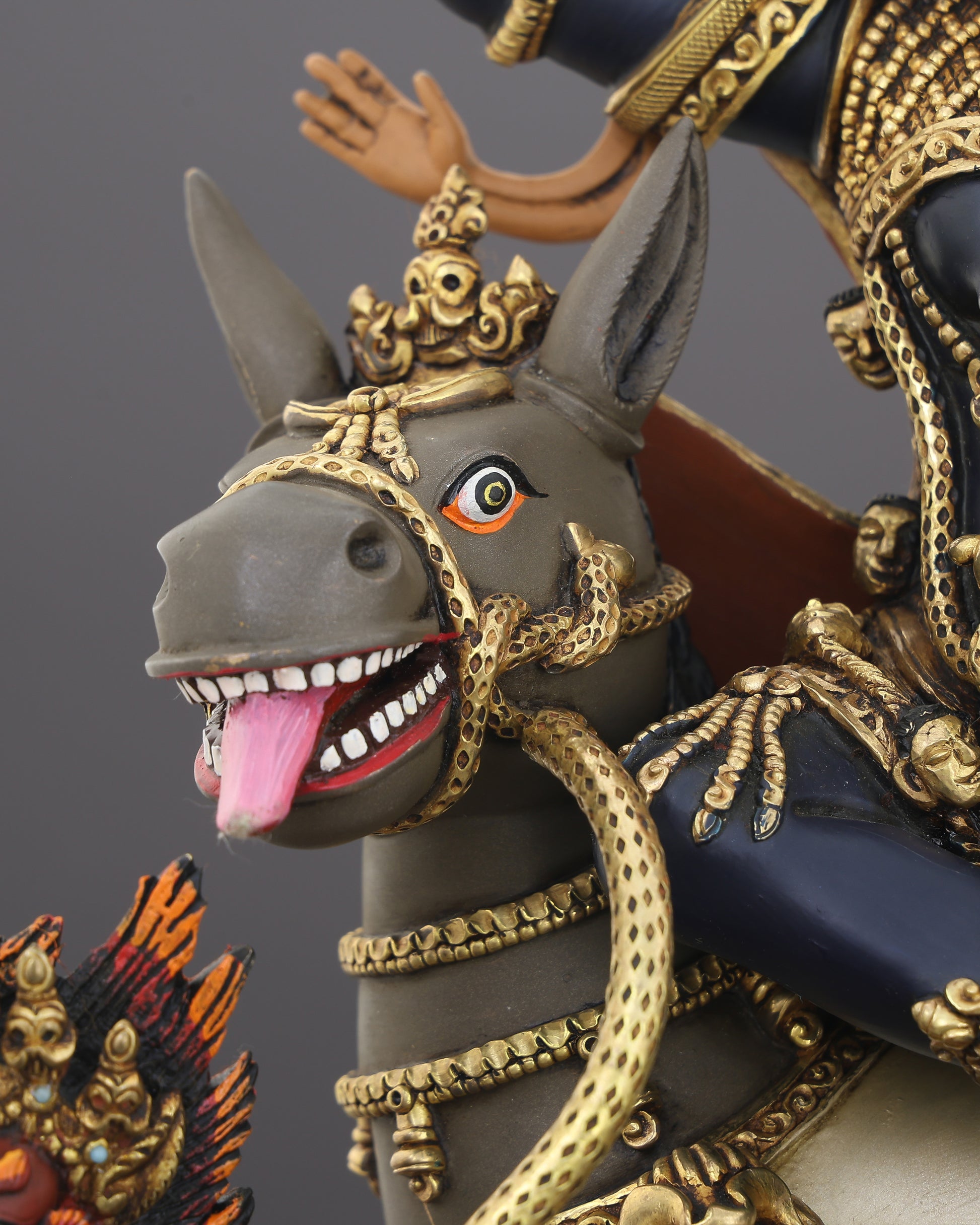 Palden Lhamo | The Wrathful Queen Who Rides the Ocean of Blood, Handcrafted in Nepal - Authentic Handcrafted Statue