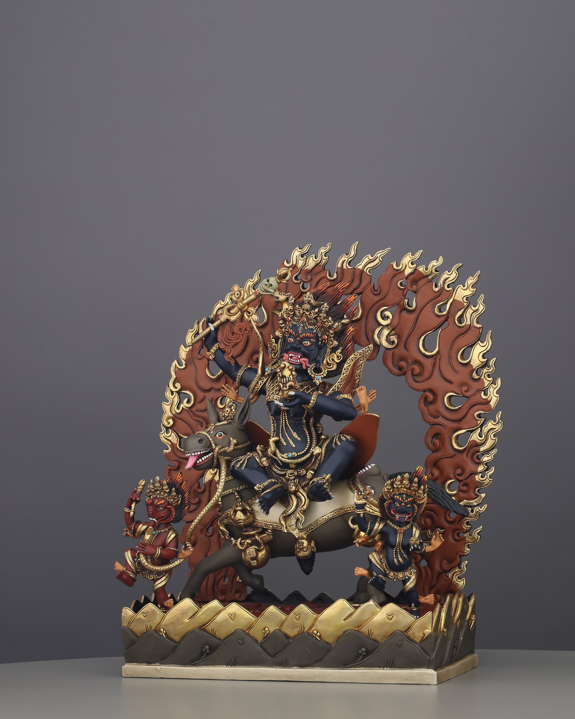 Palden Lhamo | The Wrathful Queen Who Rides the Ocean of Blood, Handcrafted in Nepal - Authentic Handcrafted Statue