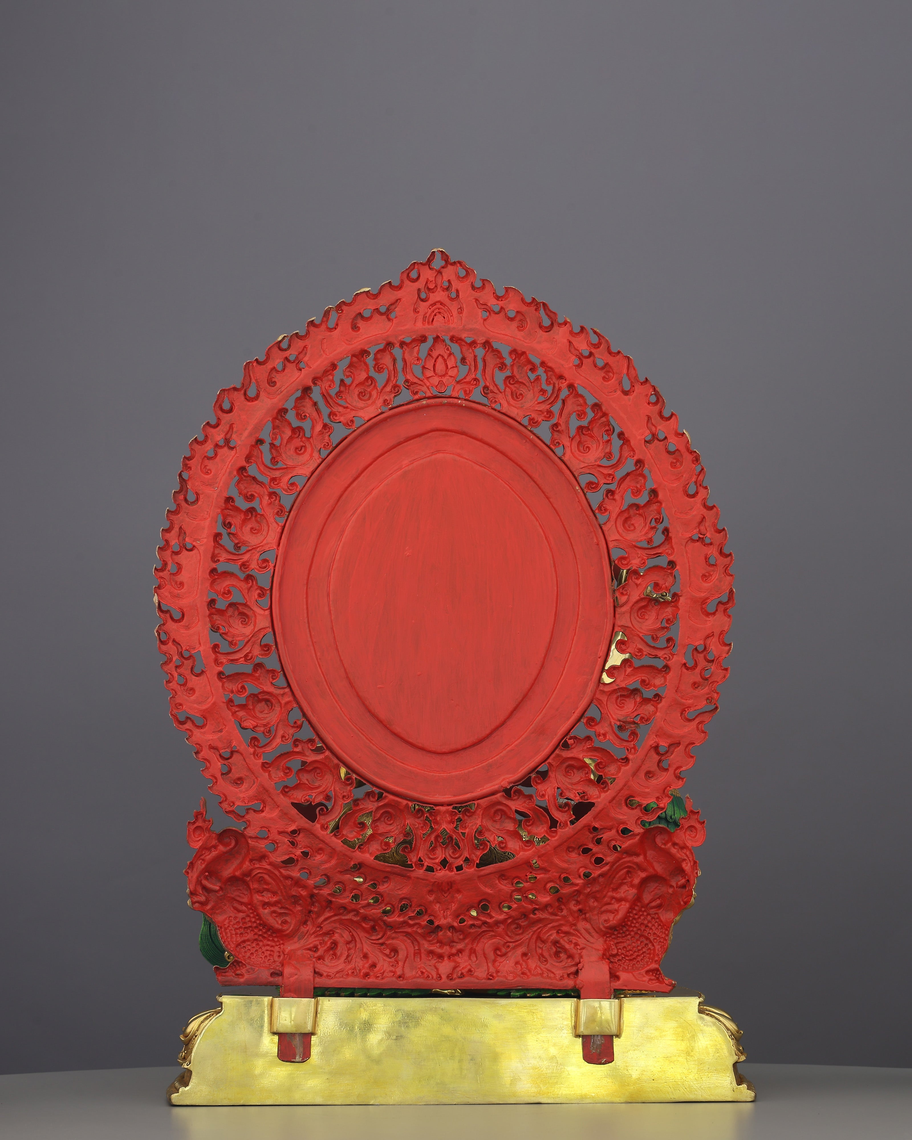 Simhanada Manjushri | The Lion-Roaring Bodhisattva of Wisdom Enthroned in Gold