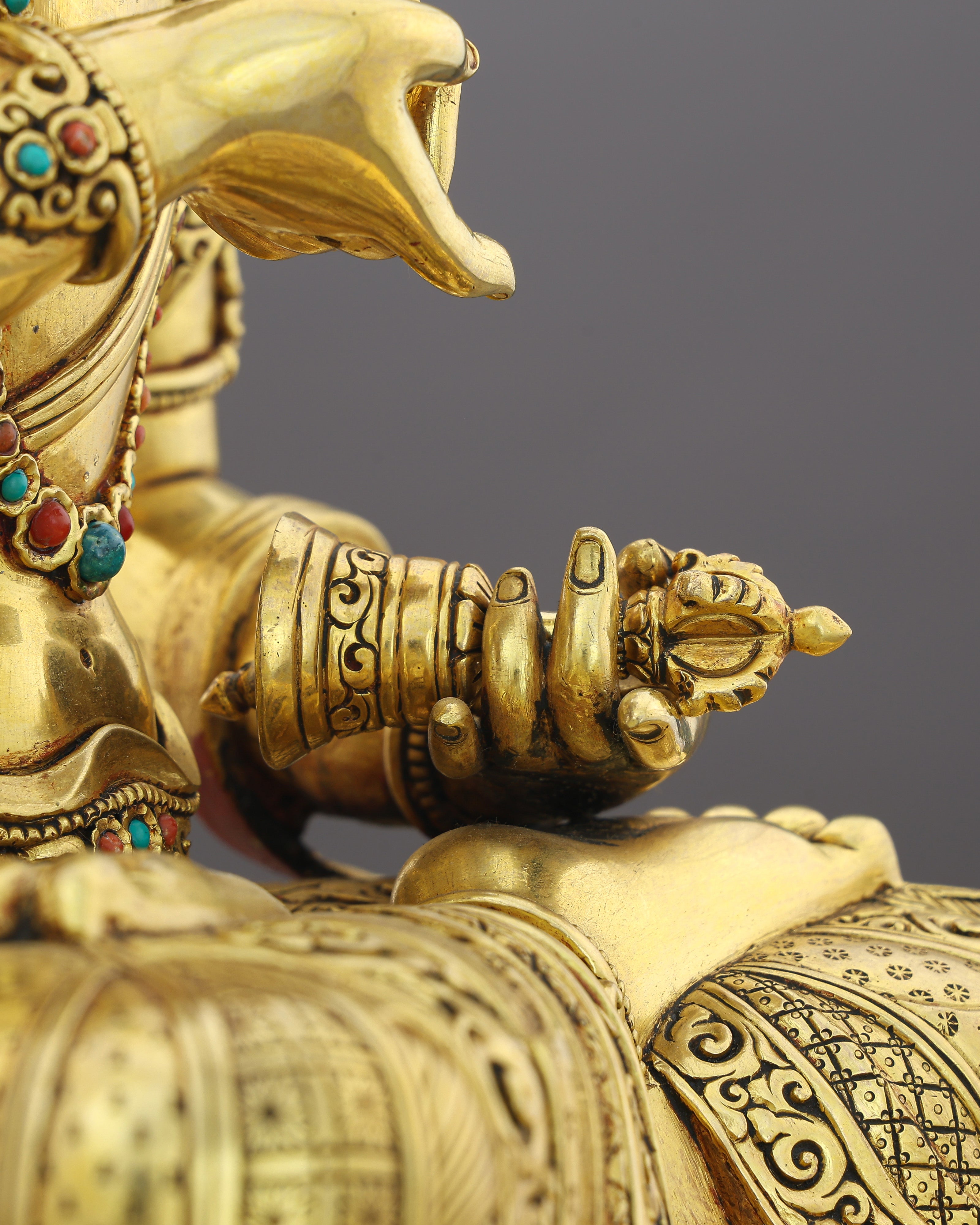 Vajrasattva Statue | The Golden Purifier of Karma, Handcrafted in Nepal