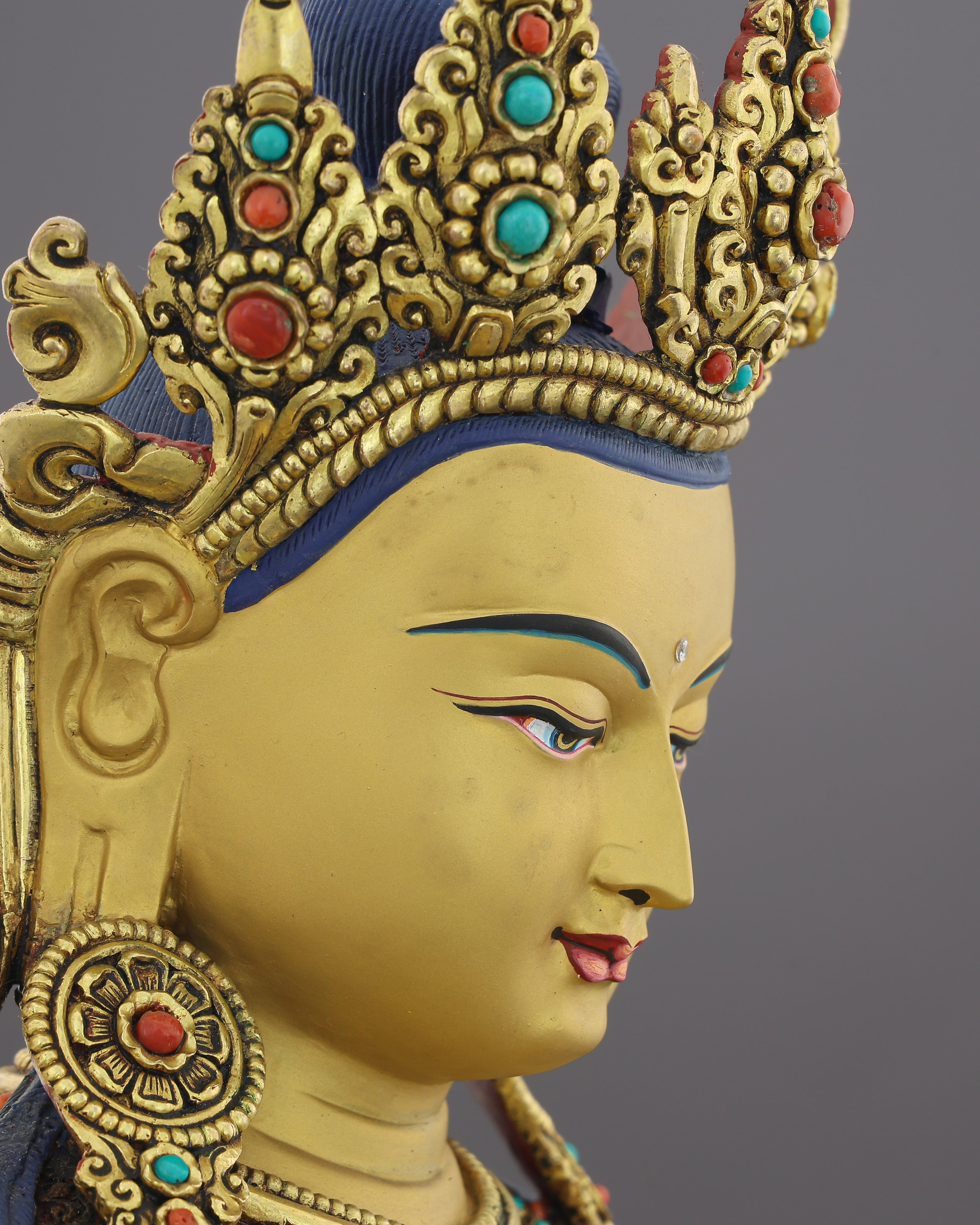 Vajrasattva Statue | The Golden Purifier of Karma, Handcrafted in Nepal