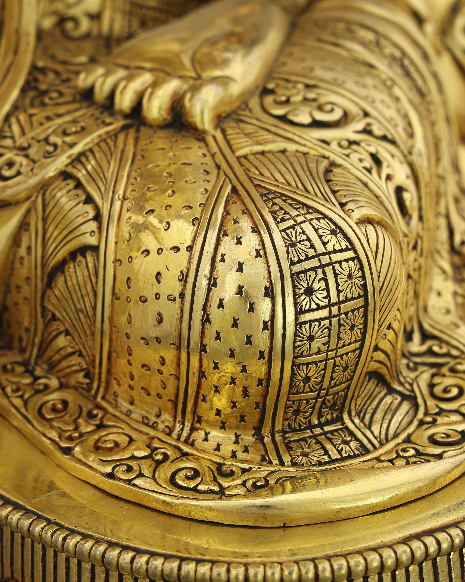 Vajrasattva Statue | The Golden Purifier of Karma, Handcrafted in Nepal - Authentic Handcrafted Statue