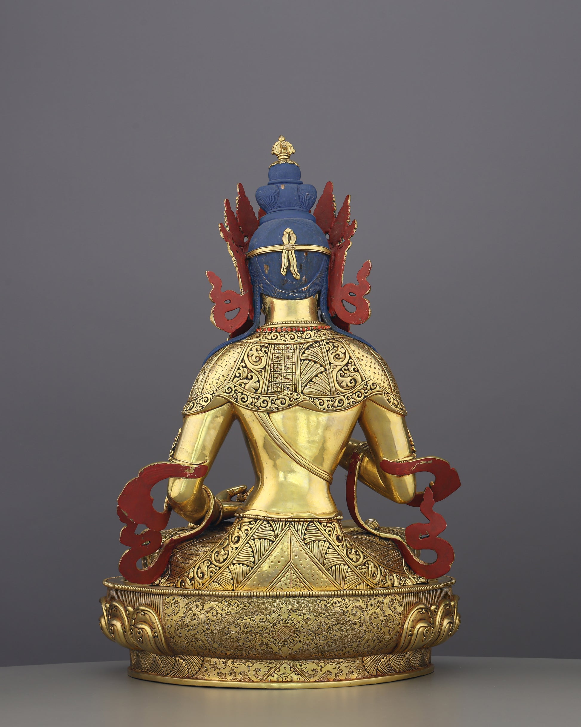 Vajrasattva Statue | The Golden Purifier of Karma, Handcrafted in Nepal - Authentic Handcrafted Statue