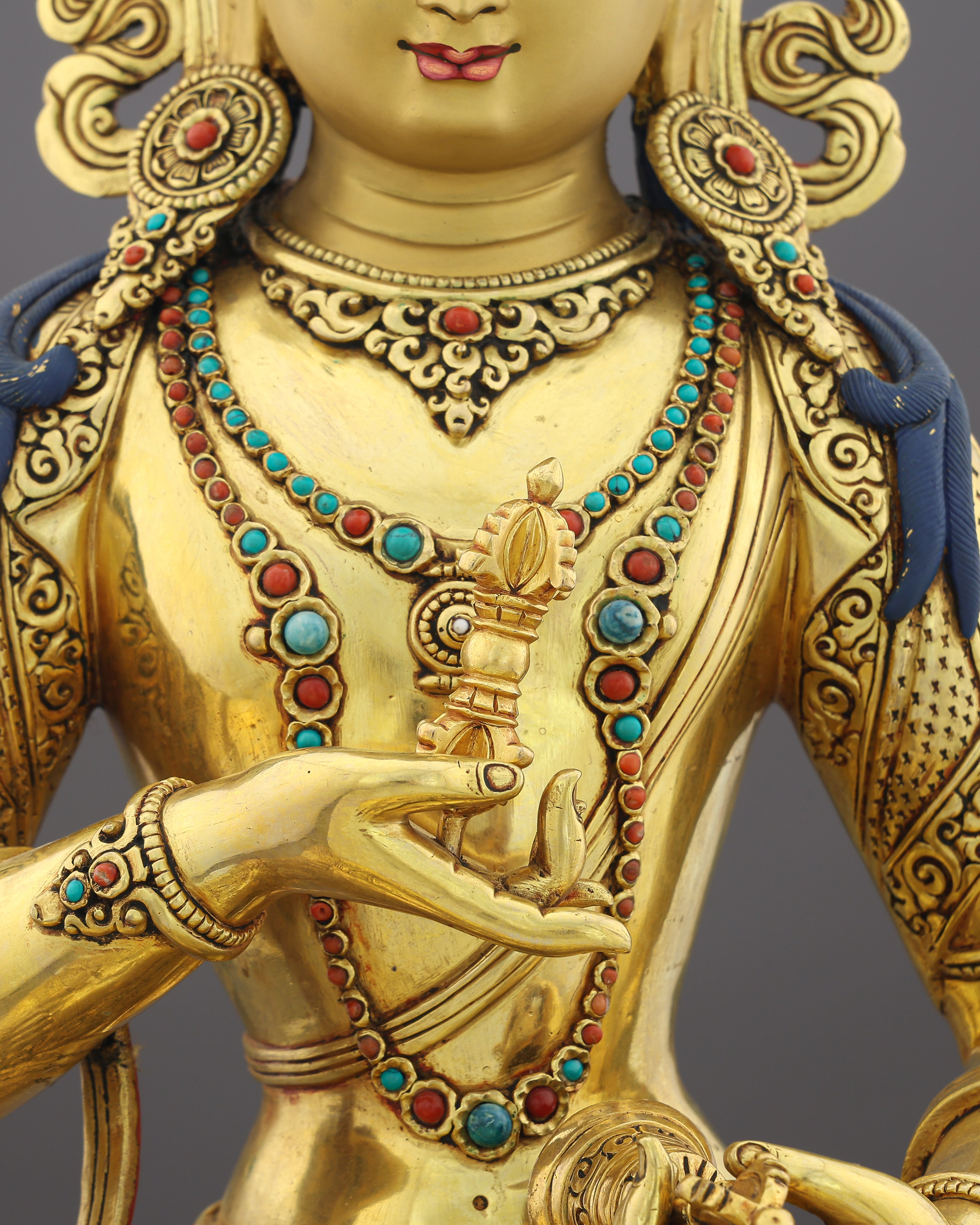 Vajrasattva Statue | The Golden Purifier of Karma, Handcrafted in Nepal