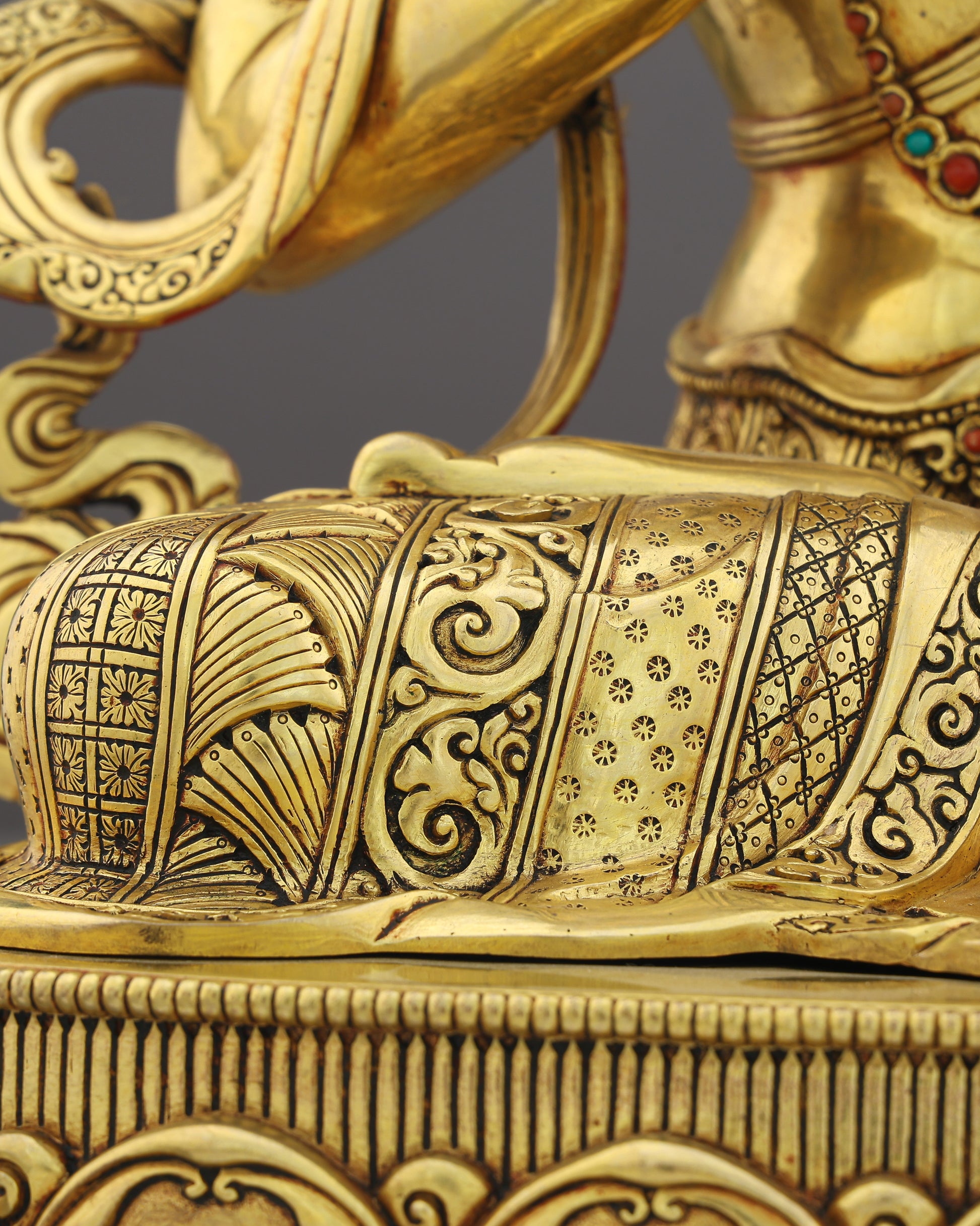 Vajrasattva Statue | The Golden Purifier of Karma, Handcrafted in Nepal - Authentic Handcrafted Statue