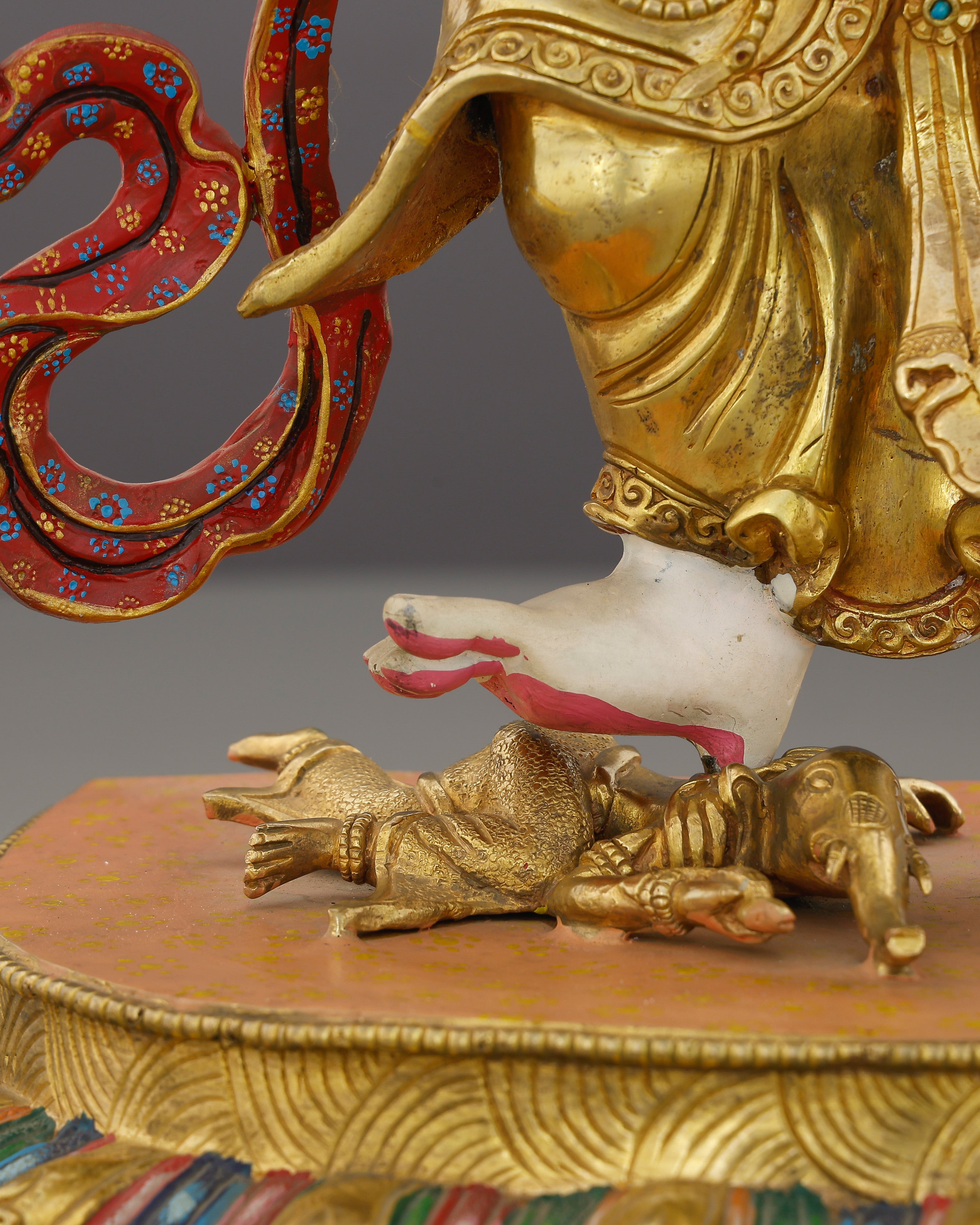 Wrathful and White | The Six-Armed Mahakala Statue That Guards Your Path with Fierce Compassion