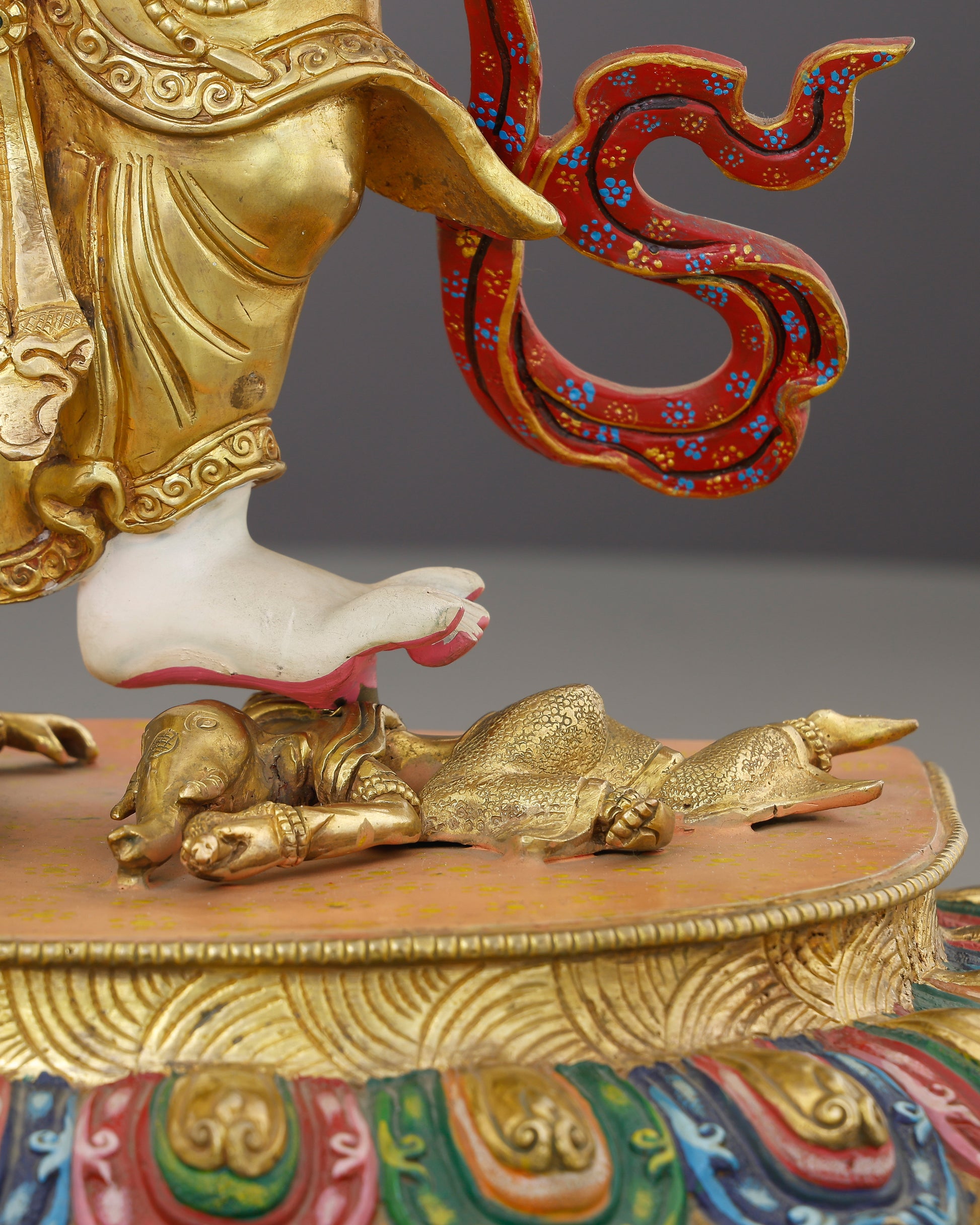 Wrathful and White | The Six-Armed Mahakala Statue That Guards Your Path with Fierce Compassion - Authentic Handcrafted Statue