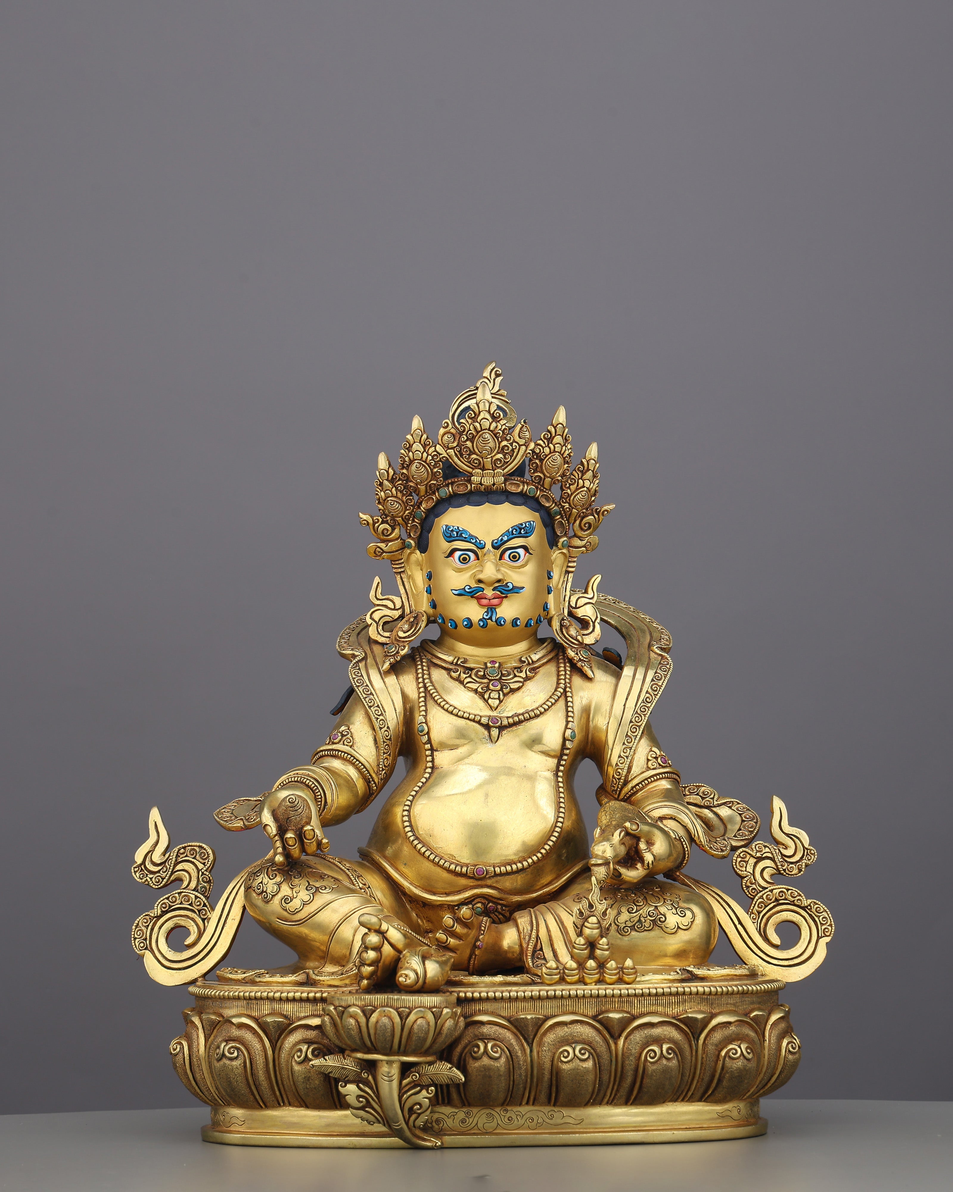 Sovereign of Abundance | Golden Dzambhala Statue That Channels Wealth, Power, and Divine Grace