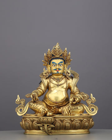 Sovereign of Abundance | Golden Dzambhala Statue That Channels Wealth, Power, and Divine Grace