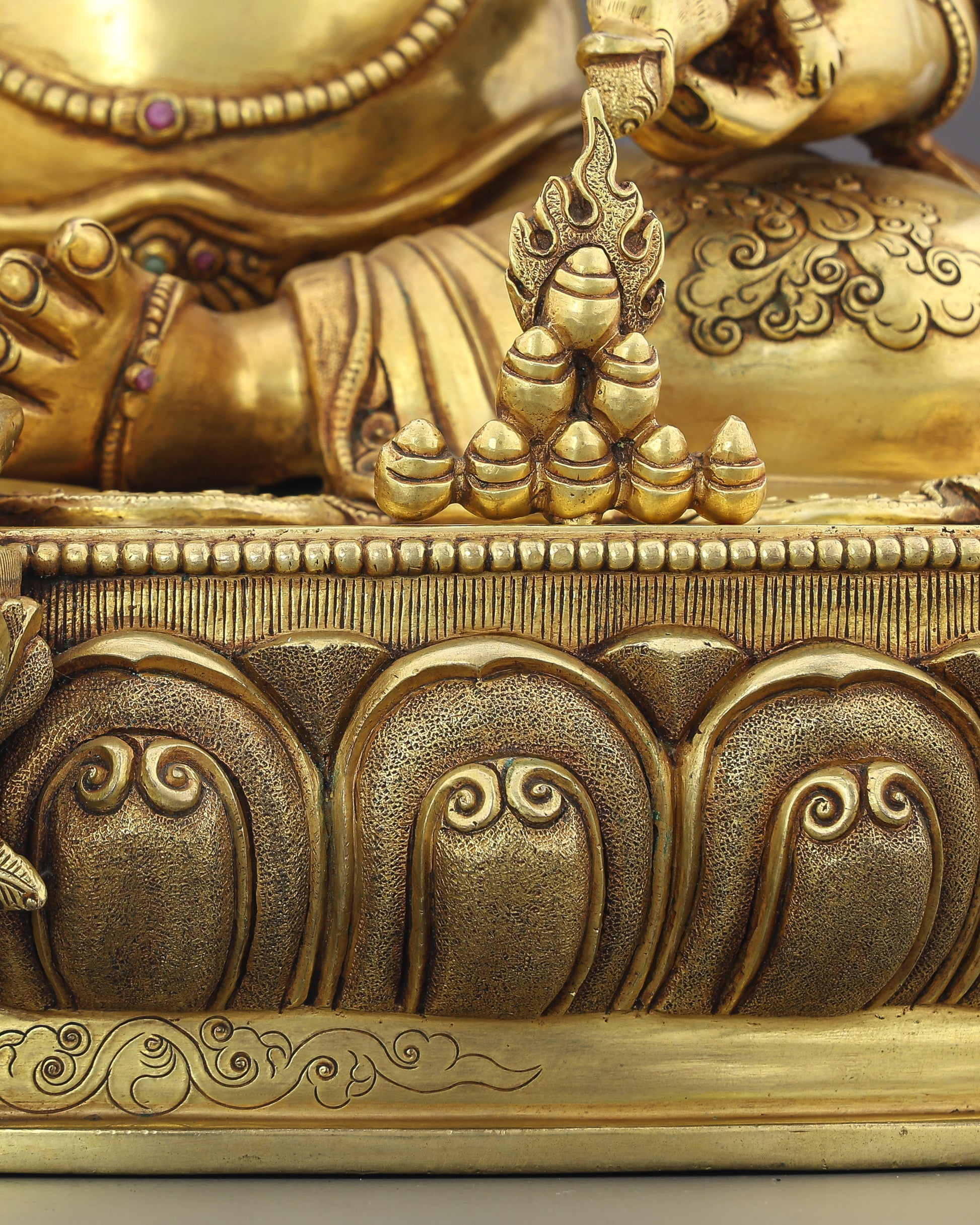 Sovereign of Abundance | Golden Dzambhala Statue That Channels Wealth, Power, and Divine Grace - Authentic Handcrafted Statue