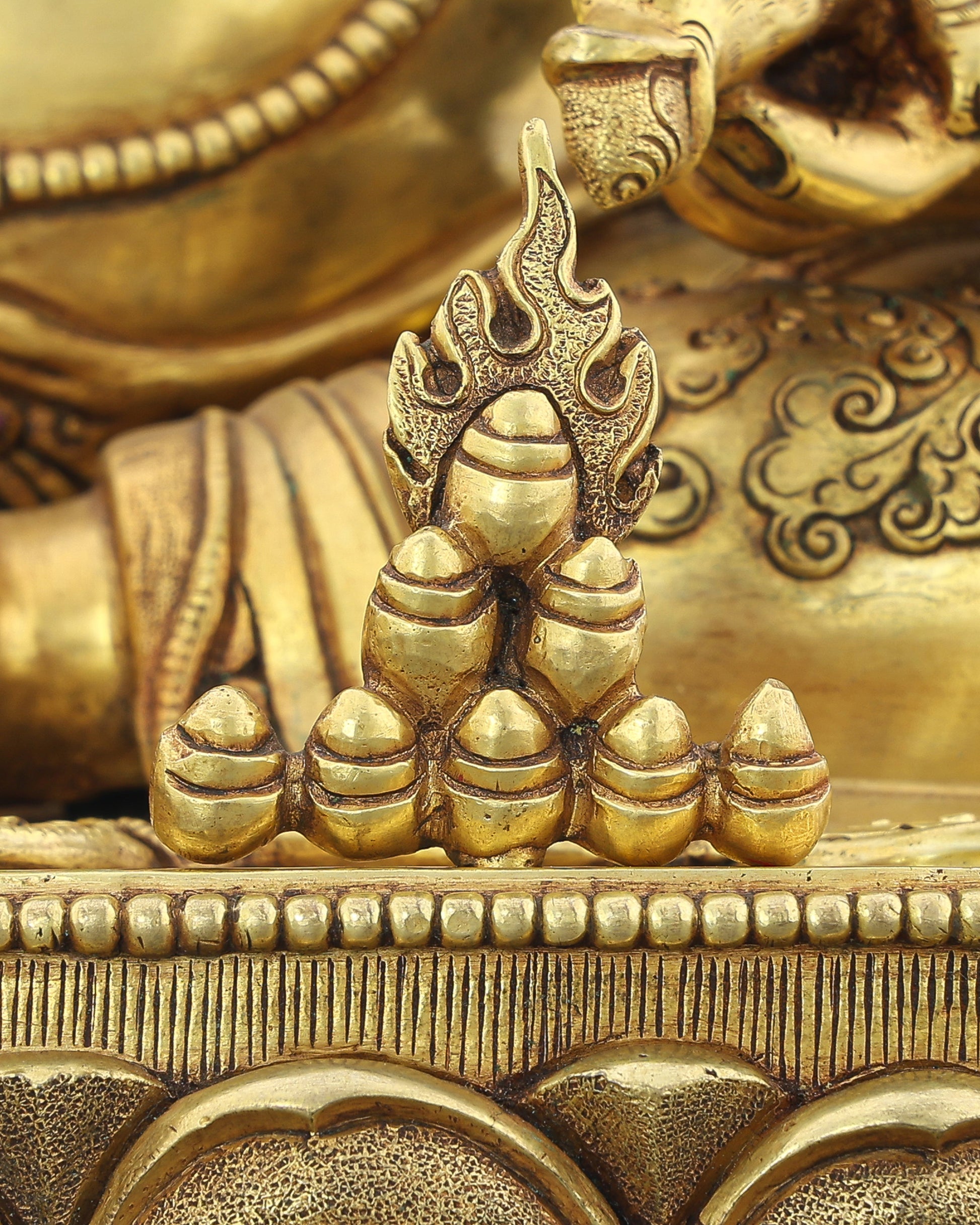 Sovereign of Abundance | Golden Dzambhala Statue That Channels Wealth, Power, and Divine Grace - Authentic Handcrafted Statue