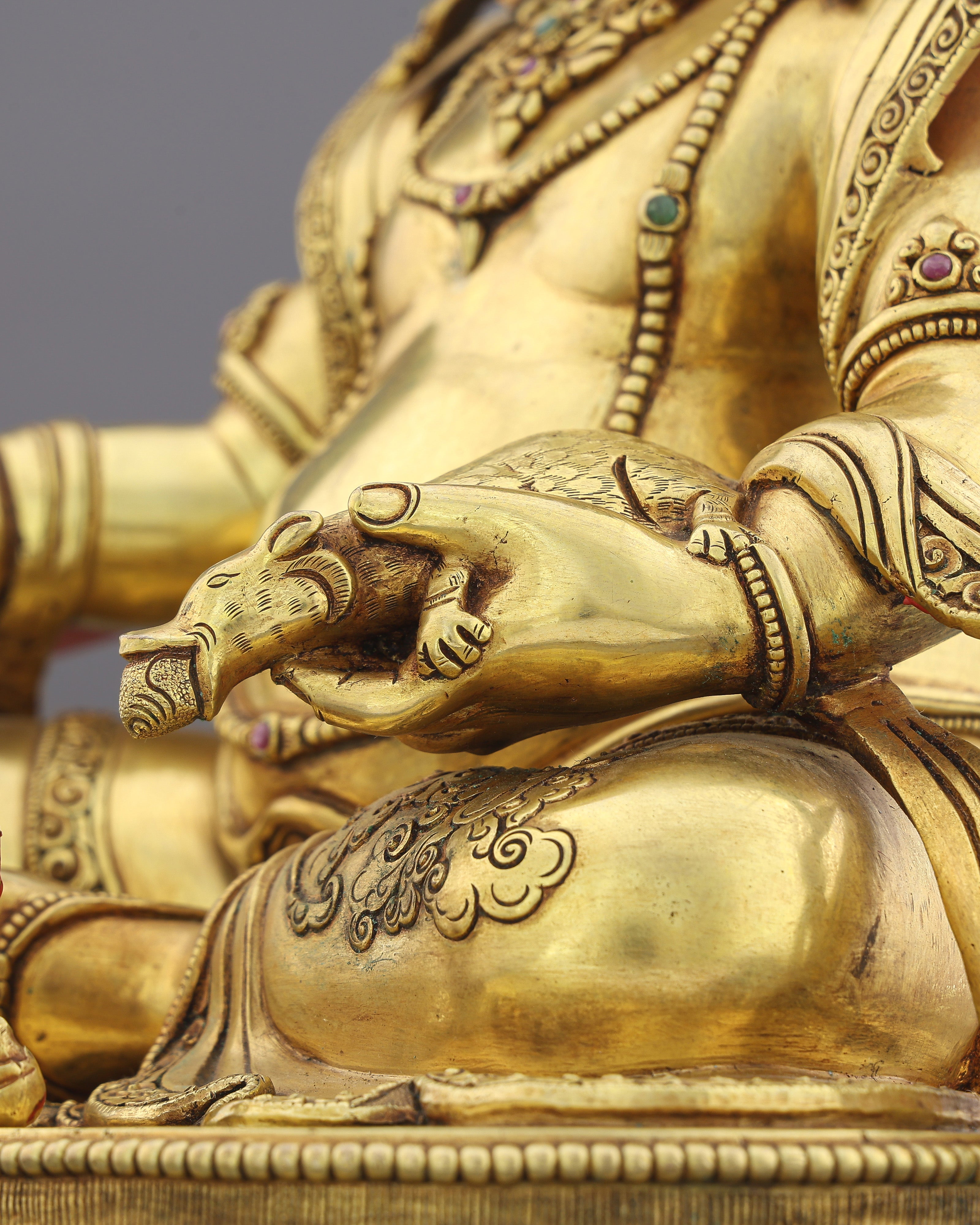 Sovereign of Abundance | Golden Dzambhala Statue That Channels Wealth, Power, and Divine Grace