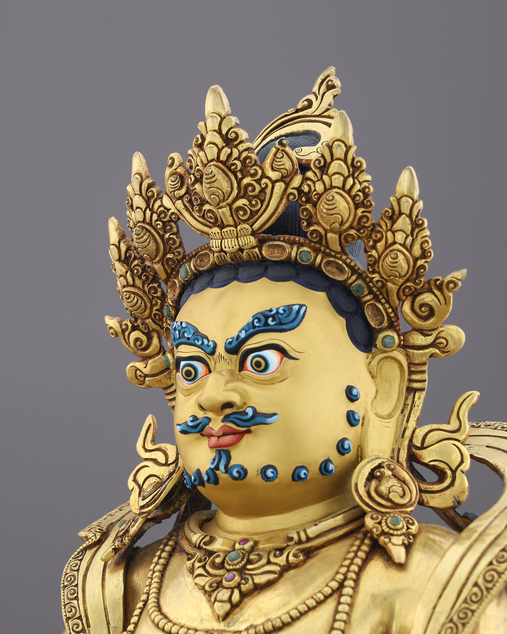 Sovereign of Abundance | Golden Dzambhala Statue That Channels Wealth, Power, and Divine Grace - Authentic Handcrafted Statue