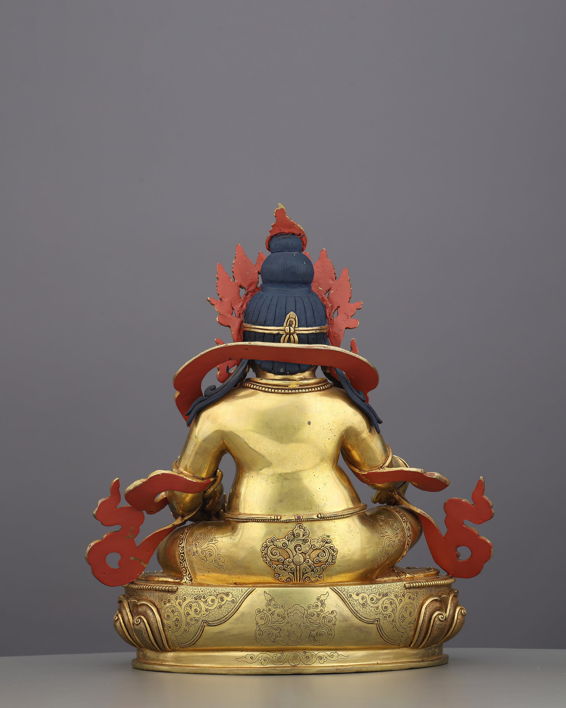 Sovereign of Abundance | Golden Dzambhala Statue That Channels Wealth, Power, and Divine Grace - Authentic Handcrafted Statue