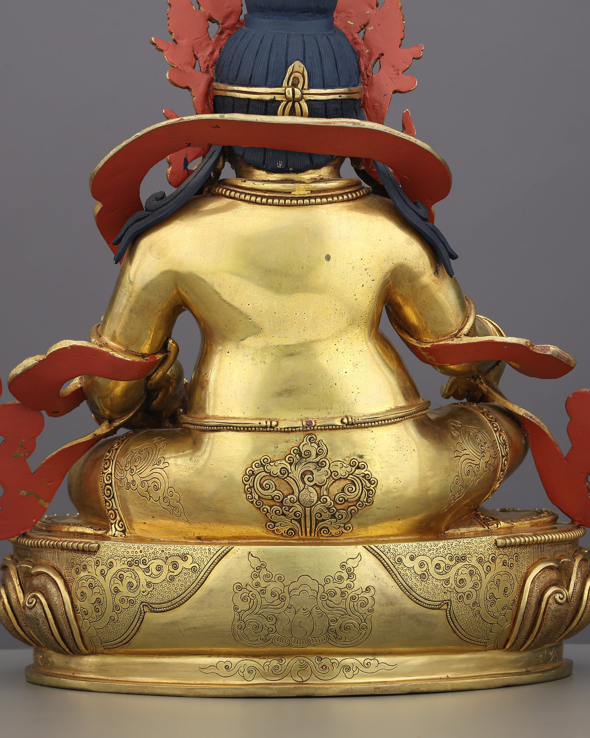 Sovereign of Abundance | Golden Dzambhala Statue That Channels Wealth, Power, and Divine Grace - Authentic Handcrafted Statue