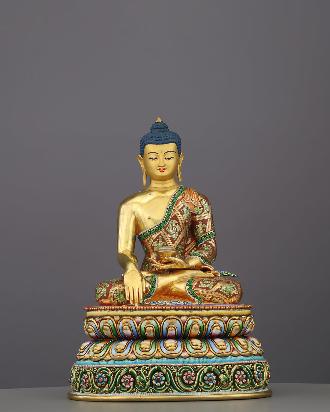 Awakened in Gold | Sakyamuni Buddha Statue That Brings the Buddha's Presence Into Your Space - Handcrafted Buddhist Statue