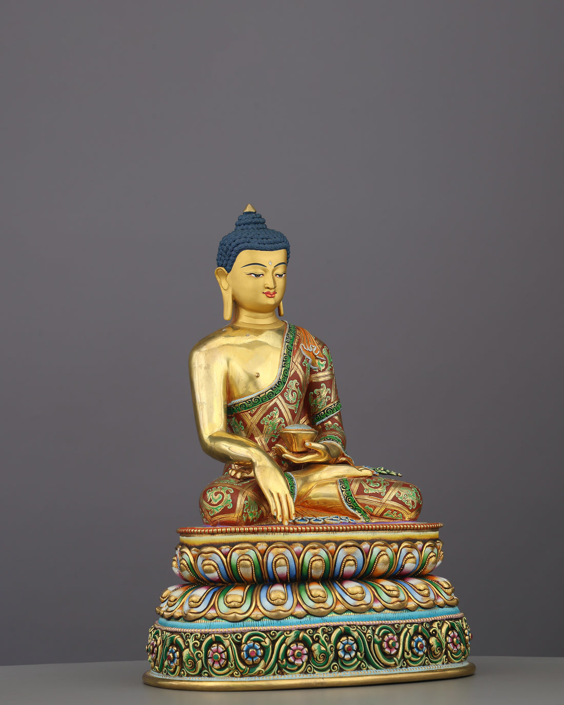 Awakened in Gold | Sakyamuni Buddha Statue That Brings the Buddha's Presence Into Your Space - Handcrafted Buddhist Statue - Authentic Sacred Art