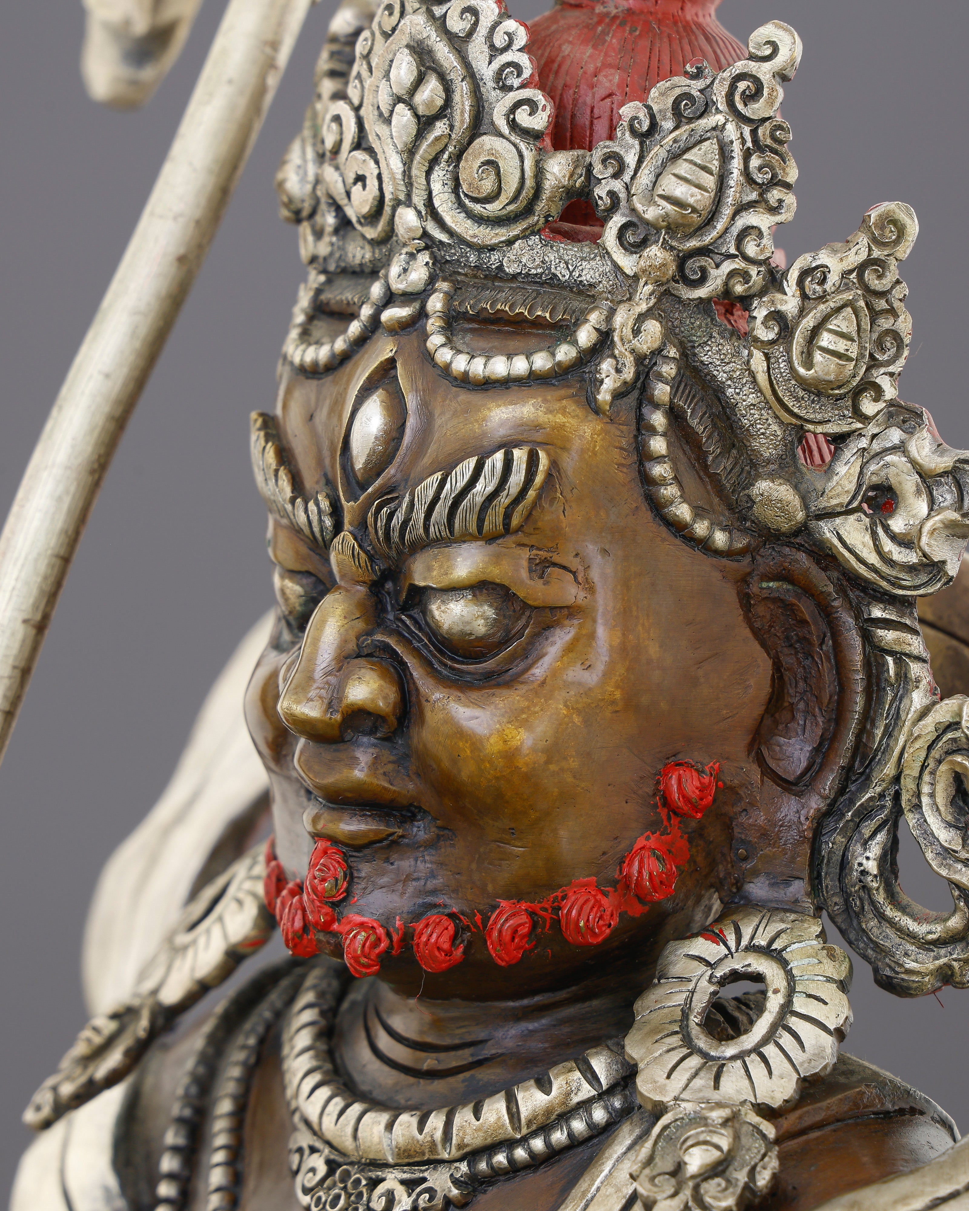 Riding the Lion of Fortune | Oxidized Lion Dzambhala Statue That Roars Prosperity Into Existence