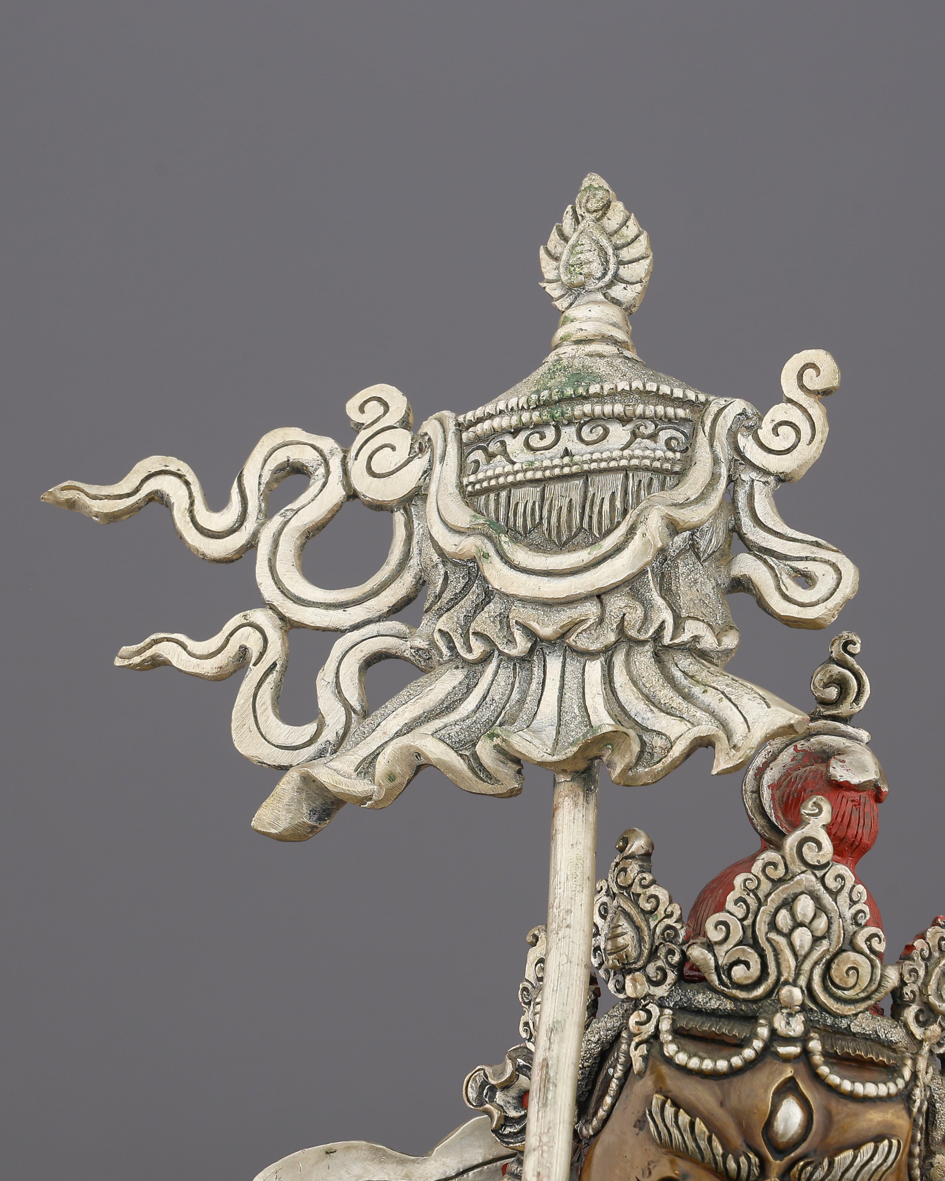Riding the Lion of Fortune | Oxidized Lion Dzambhala Statue That Roars Prosperity Into Existence