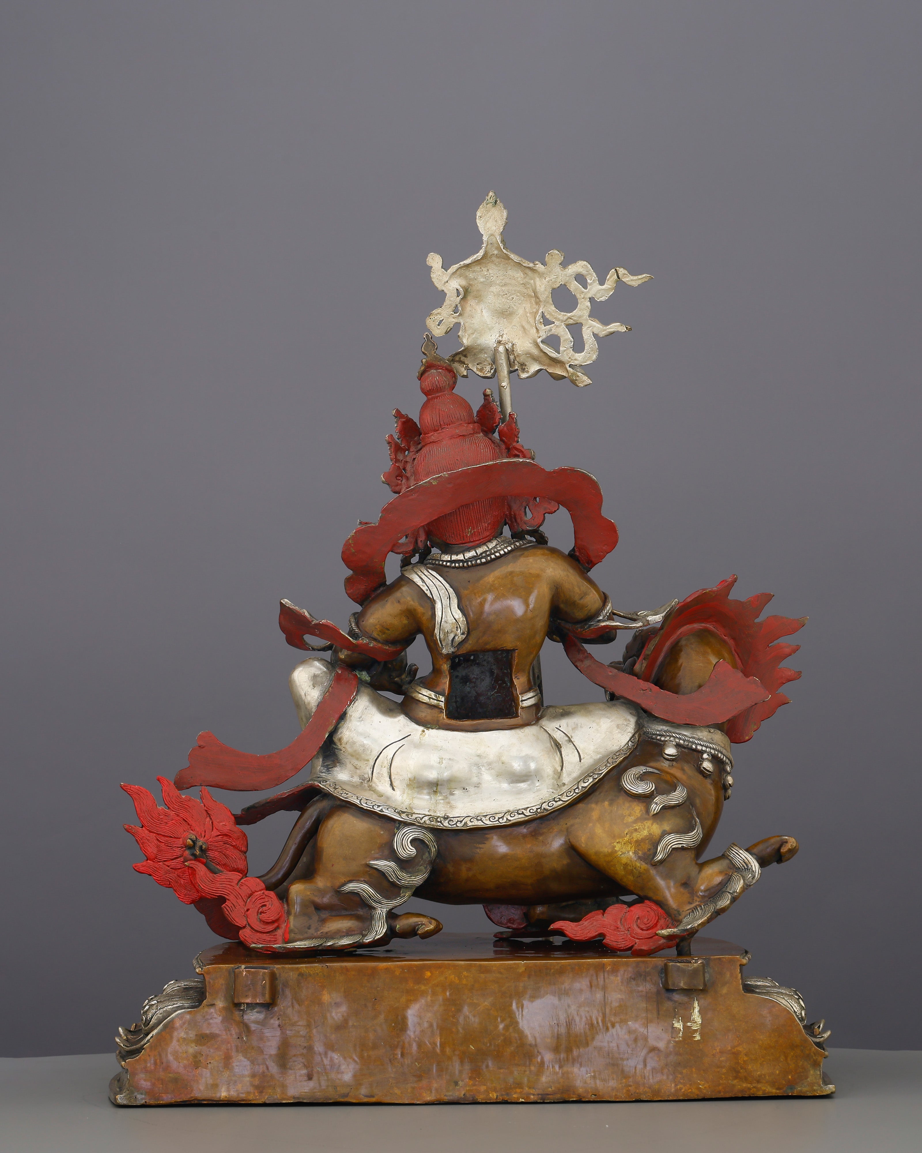 Riding the Lion of Fortune | Oxidized Lion Dzambhala Statue That Roars Prosperity Into Existence