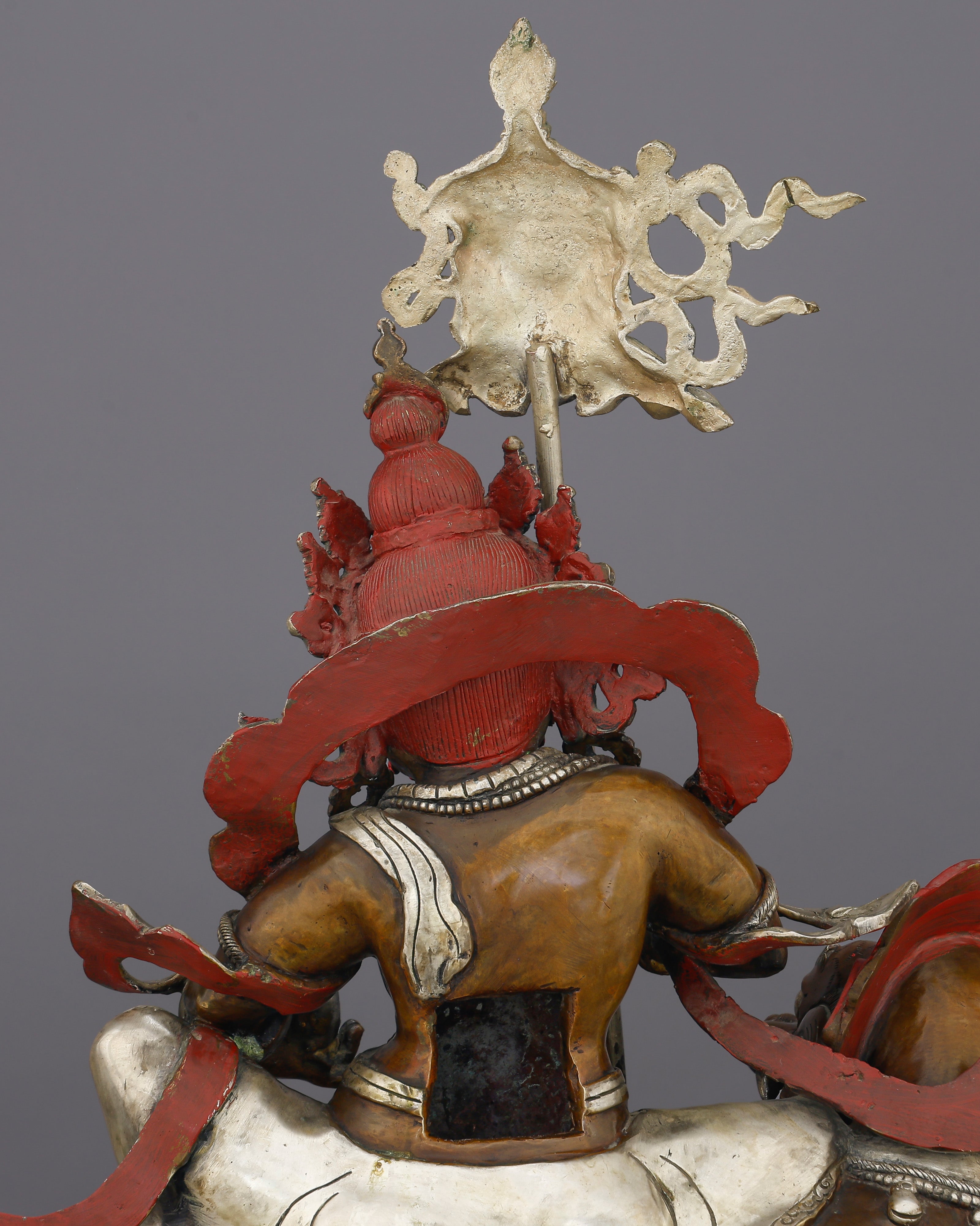 Riding the Lion of Fortune | Oxidized Lion Dzambhala Statue That Roars Prosperity Into Existence