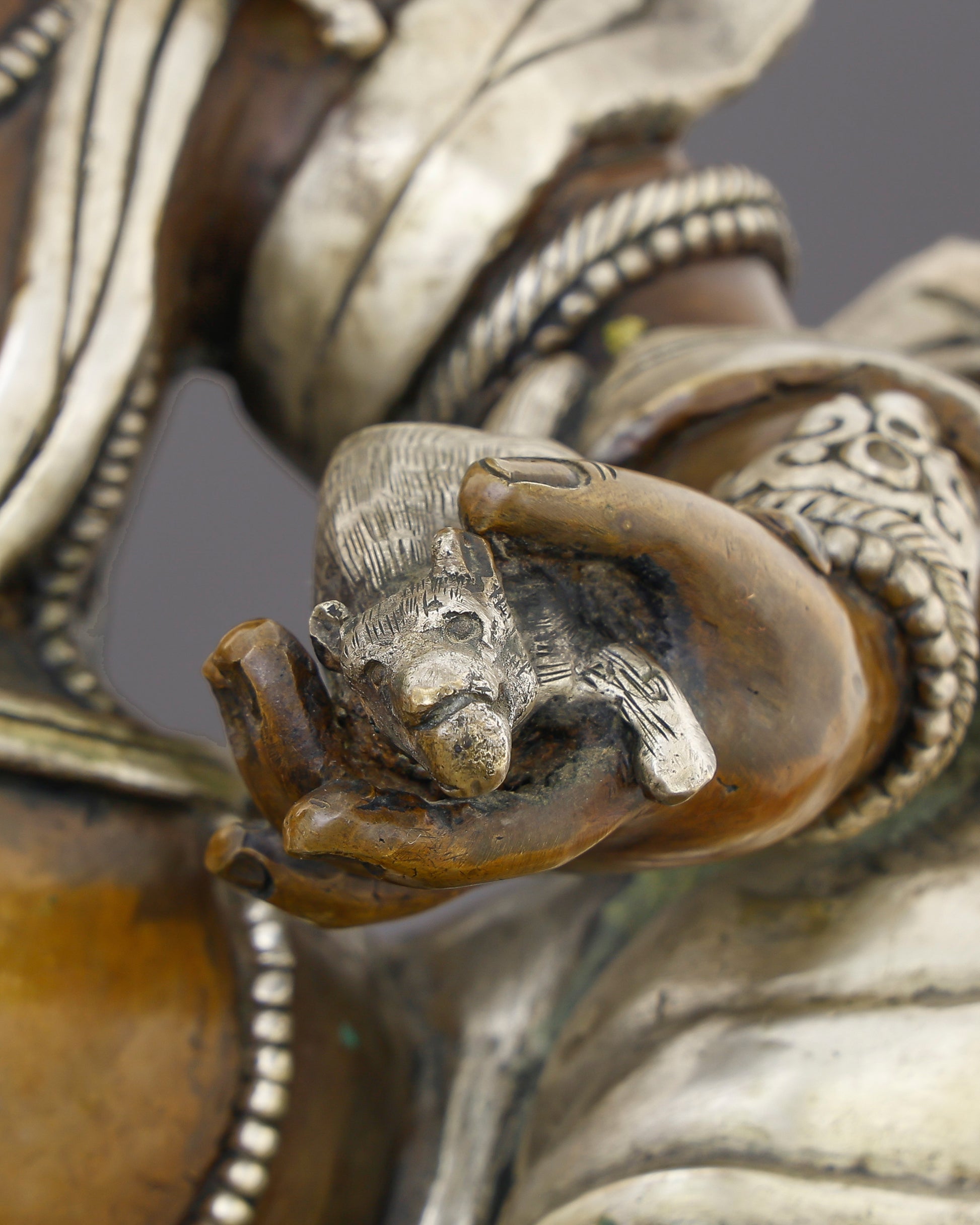 Riding the Lion of Fortune | Oxidized Lion Dzambhala Statue That Roars Prosperity Into Existence - Authentic Handcrafted Statue