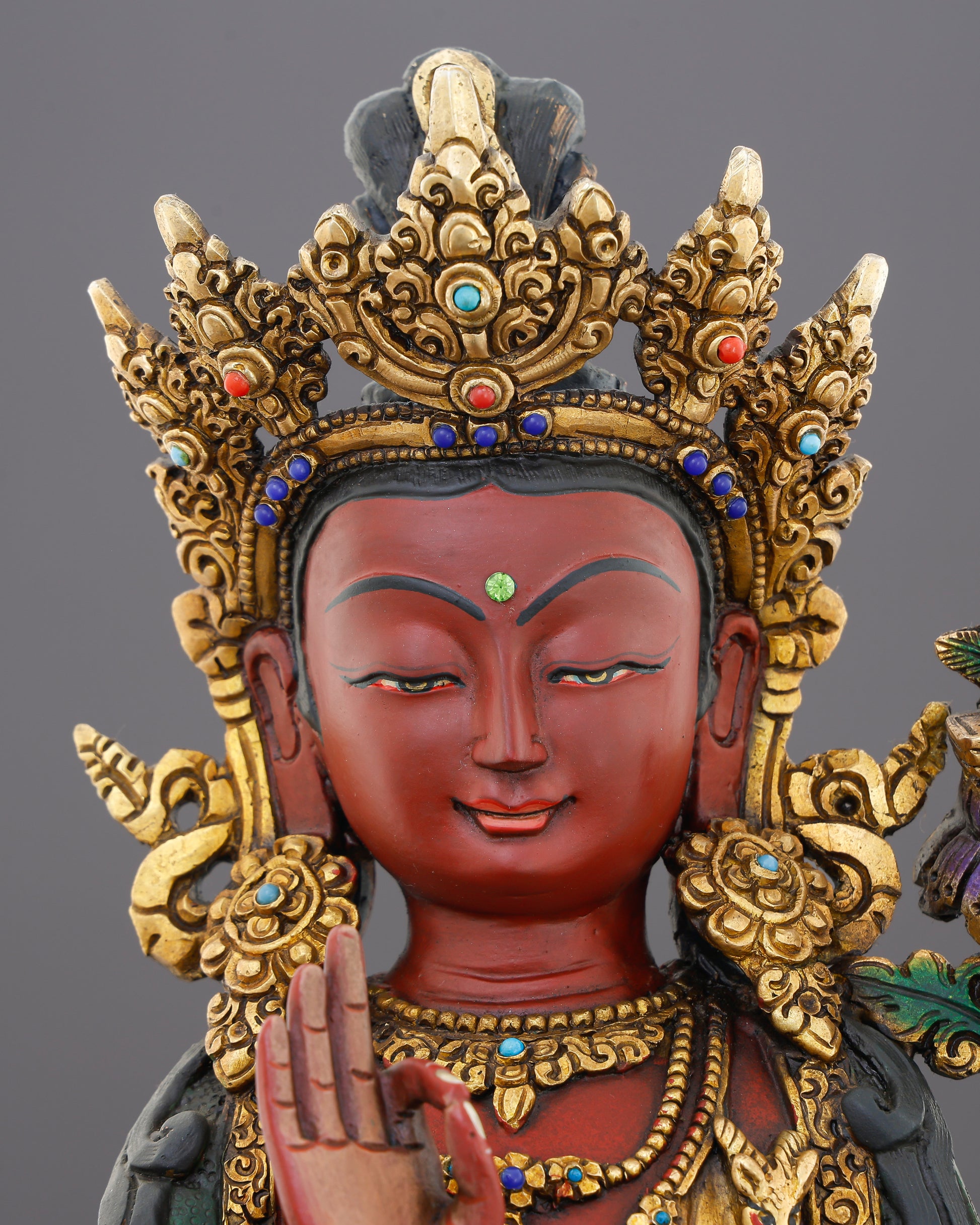 The Lion's Roar of Compassion | Simhanada Lokeshvara Statue That Heals, Protects, and Illuminates - Authentic Handcrafted Statue