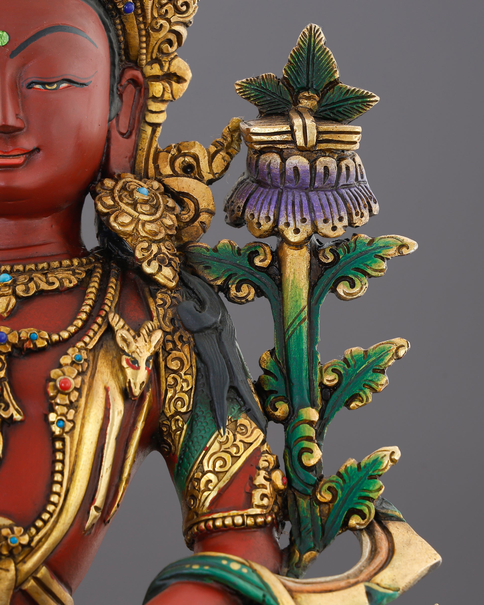 The Lion's Roar of Compassion | Simhanada Lokeshvara Statue That Heals, Protects, and Illuminates - Authentic Handcrafted Statue