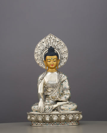 Sakyamuni Buddha Statue | Timeless Enlightenment in Moonlit Splendor