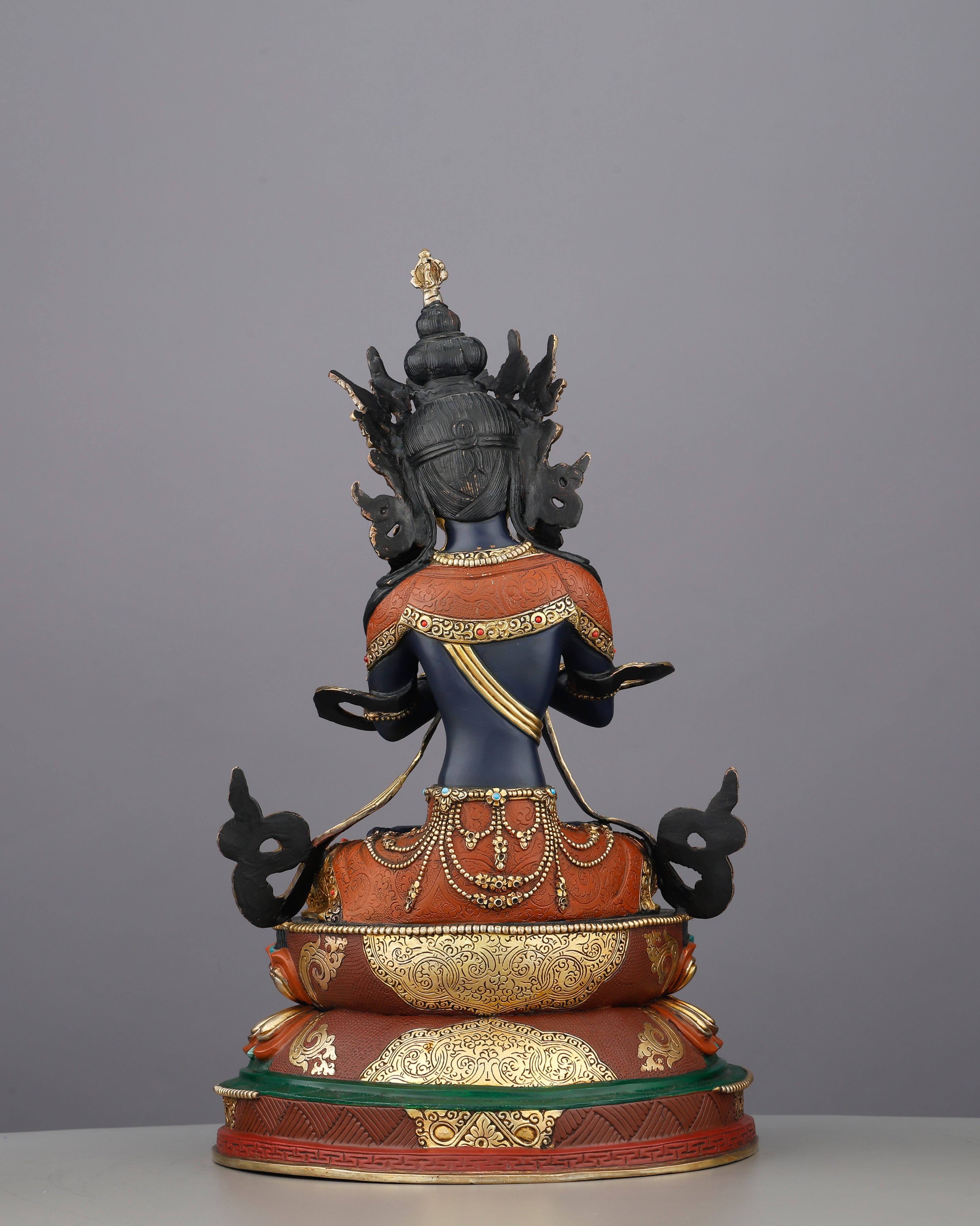 Deep Blue and Blazing Gold | Vajradhara Statue That Embodies the Ultimate Source of All Tantric Wisdom