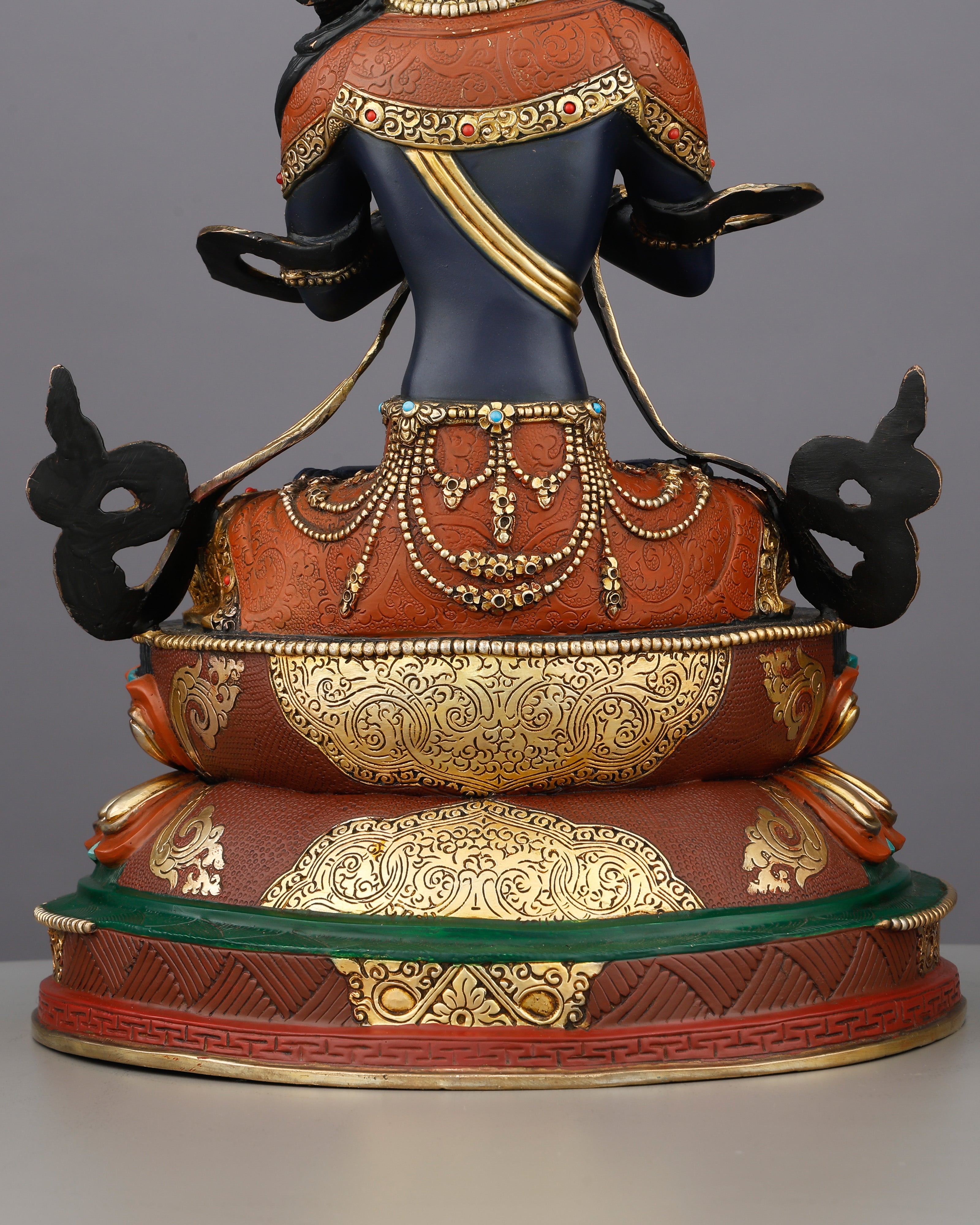Deep Blue and Blazing Gold | Vajradhara Statue That Embodies the Ultimate Source of All Tantric Wisdom