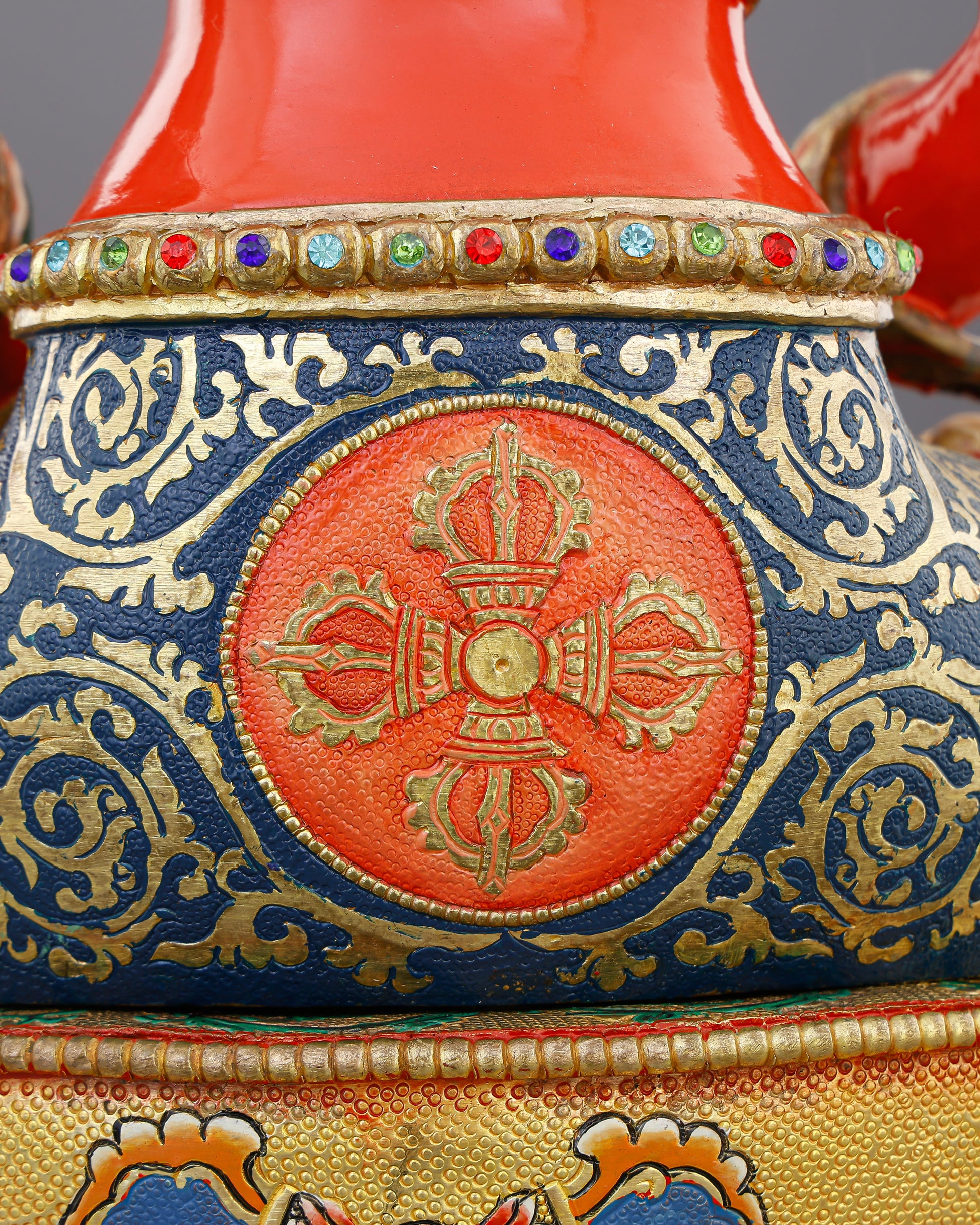 Eternal Life | Magnificent Jeweled Amitayus Statue from Nepal's Master Craftsmen - Authentic Handcrafted Statue
