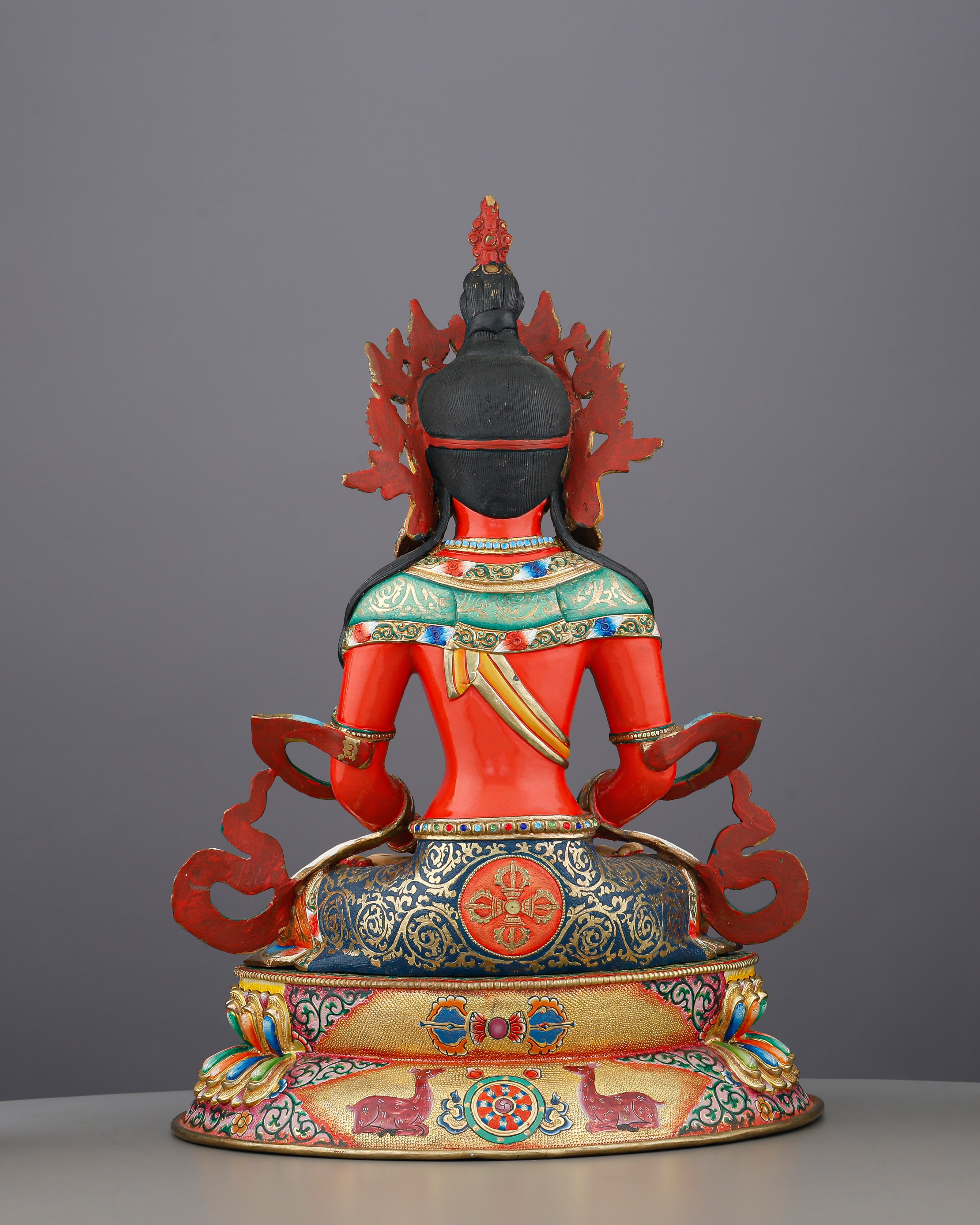 Eternal Life | Magnificent Jeweled Amitayus Statue from Nepal's Master Craftsmen