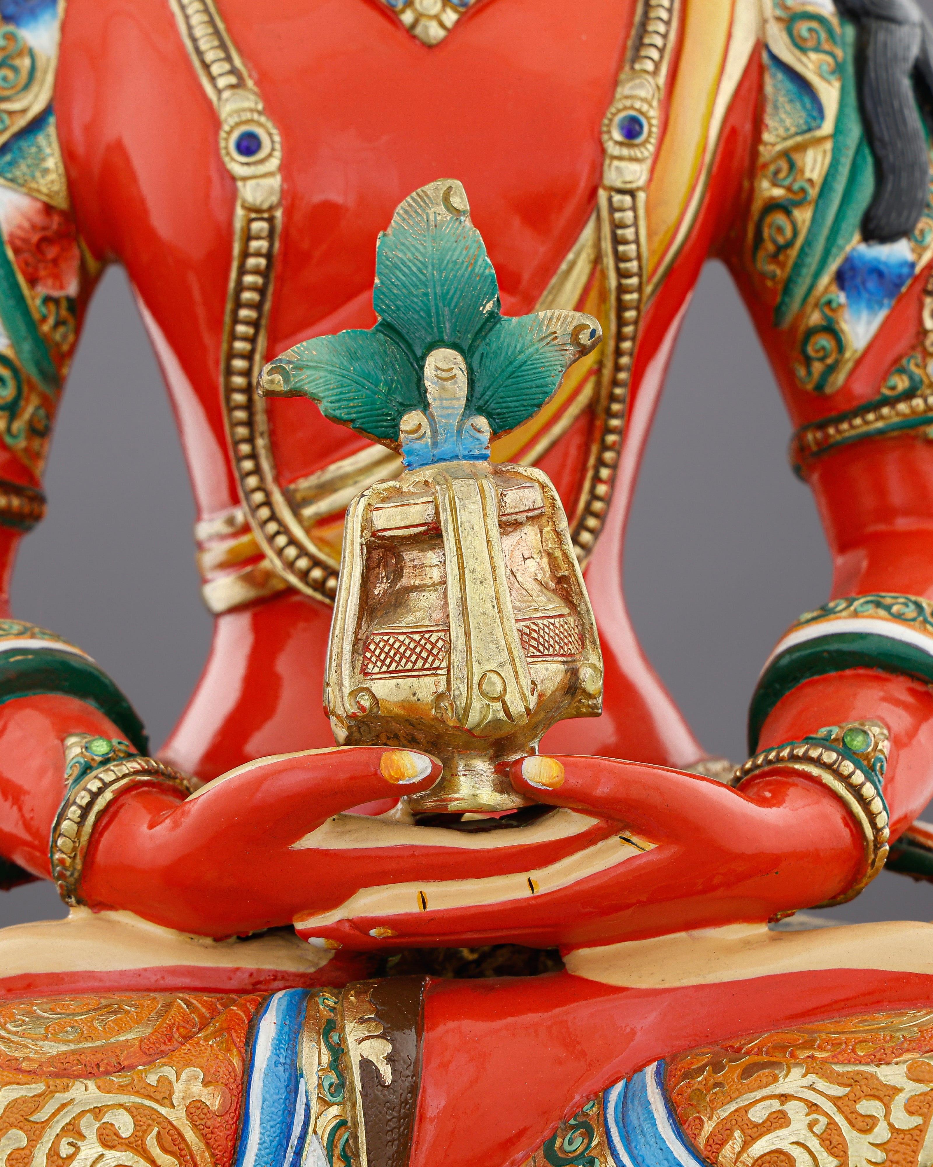 Eternal Life | Magnificent Jeweled Amitayus Statue from Nepal's Master Craftsmen