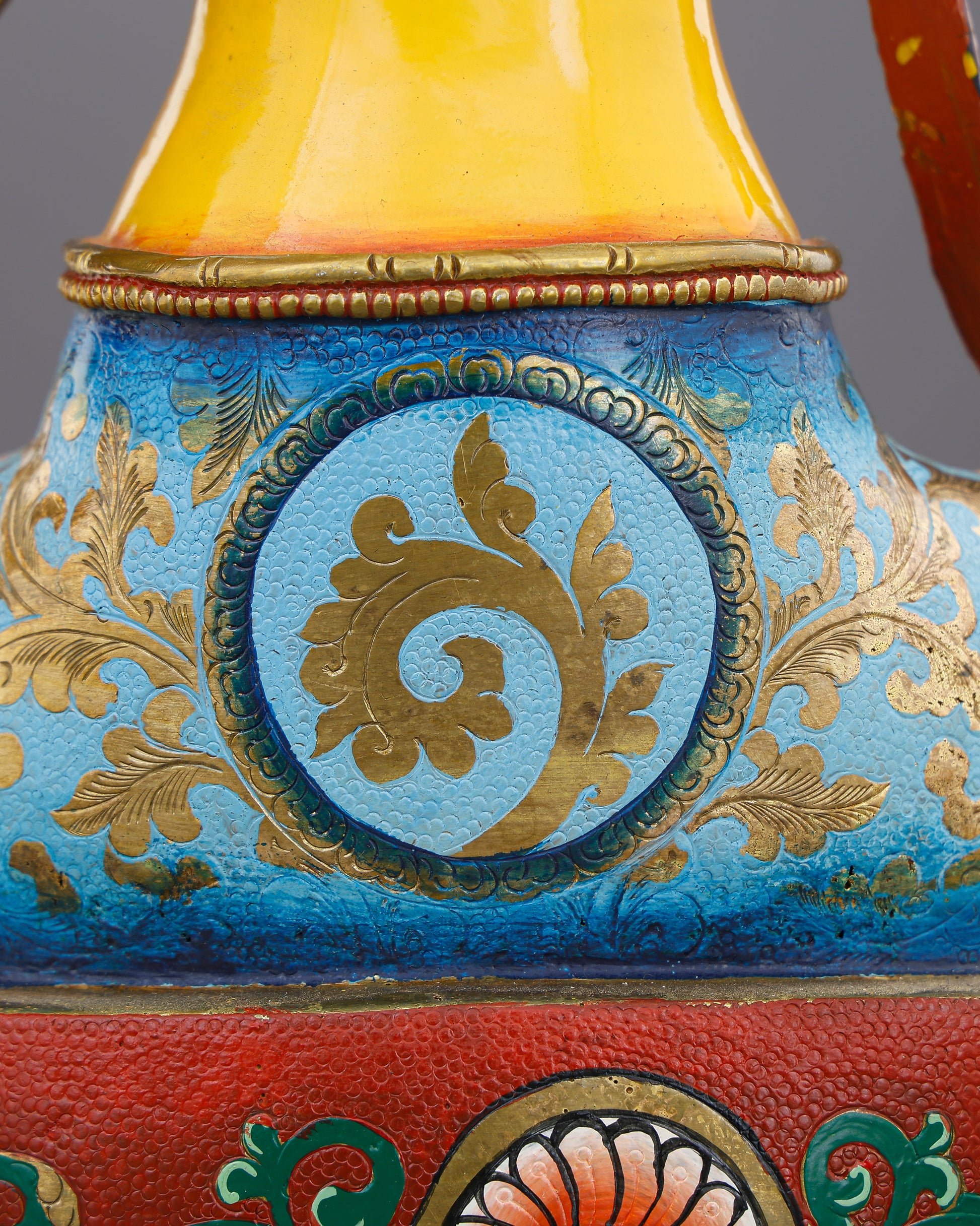 Manjushri Statue | Gold Painted Copper | Nepal Buddhist Art - Authentic Handcrafted Statue