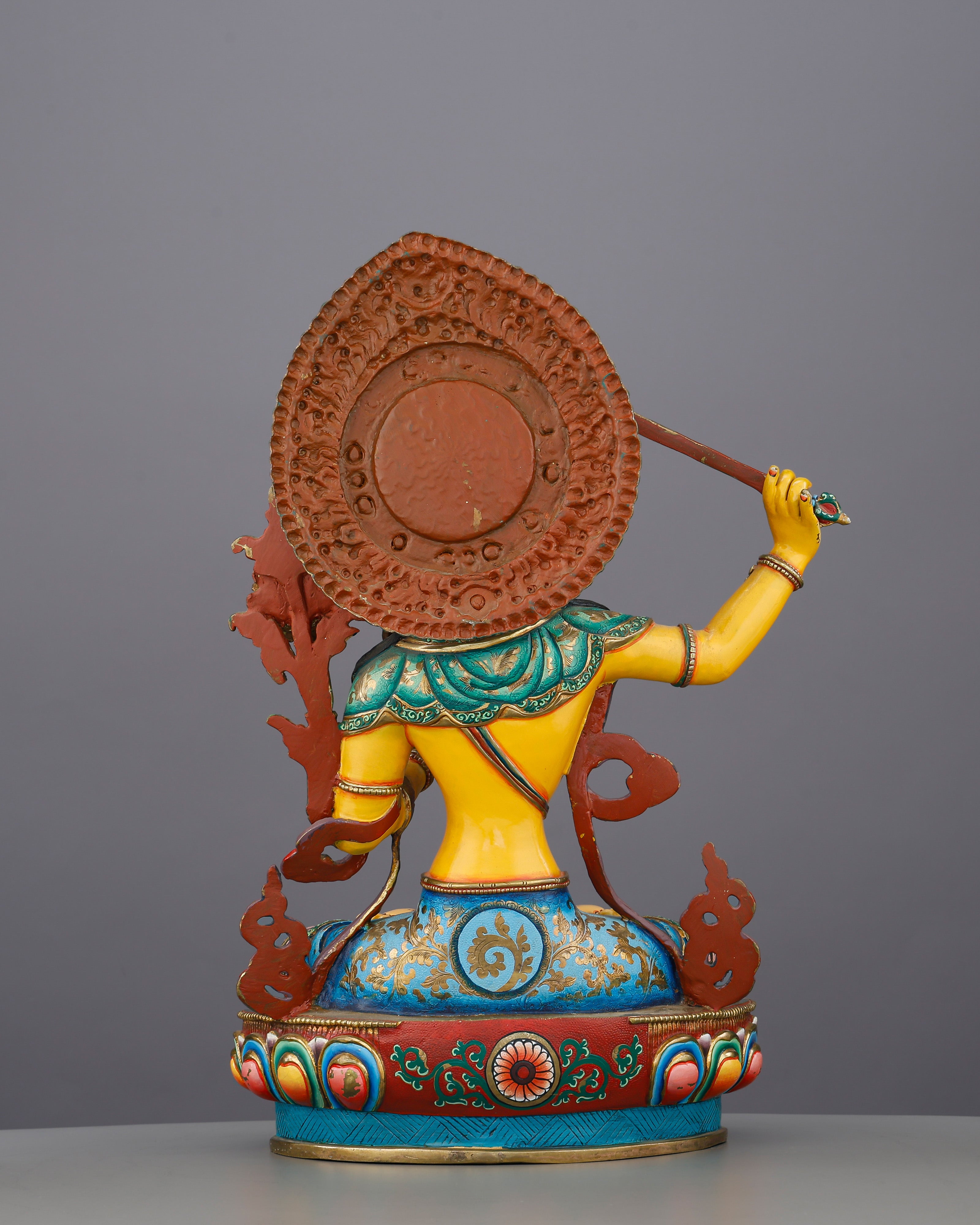 Manjushri Statue | Gold Painted Copper | Nepal Buddhist Art