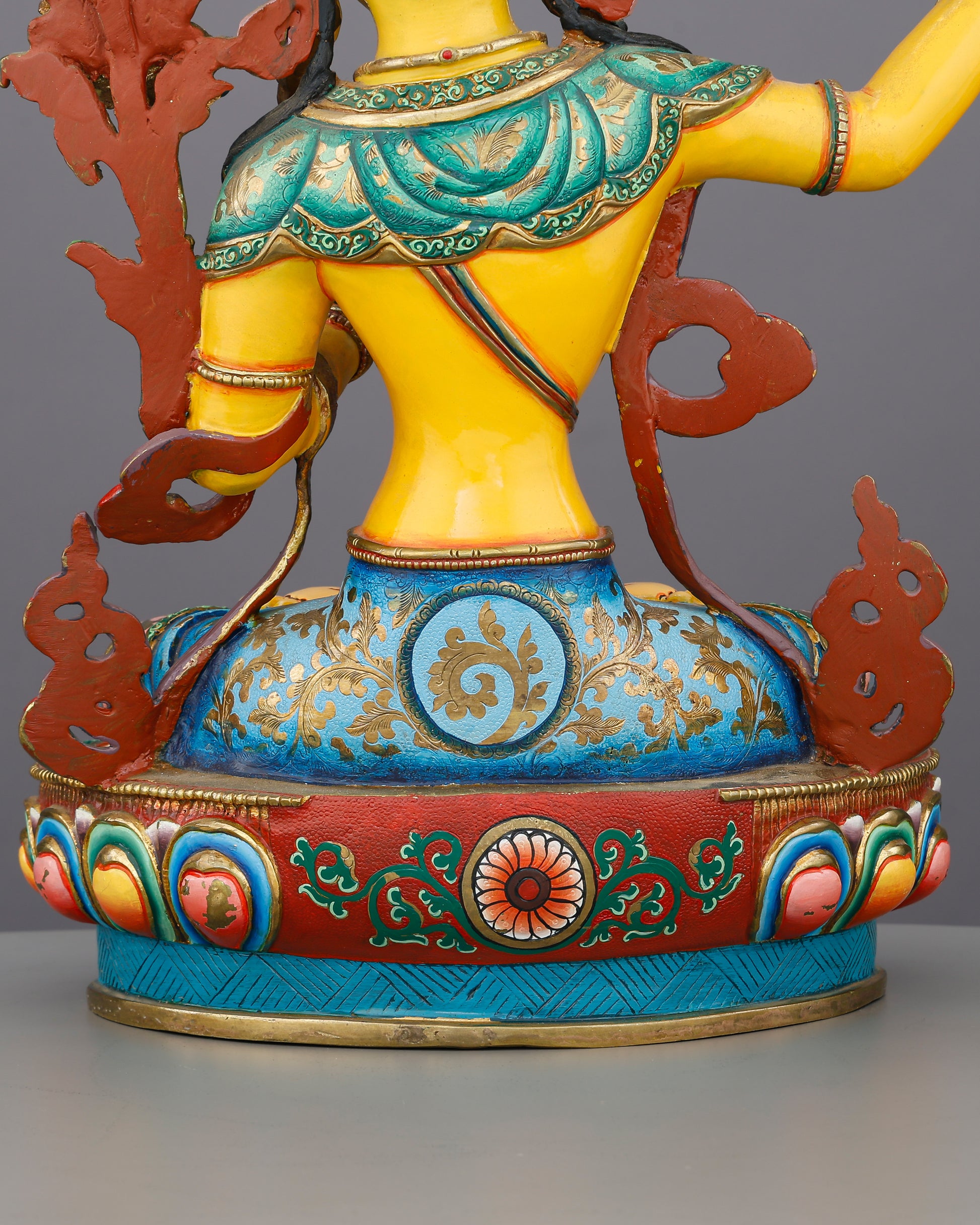 Manjushri Statue | Gold Painted Copper | Nepal Buddhist Art - Authentic Handcrafted Statue