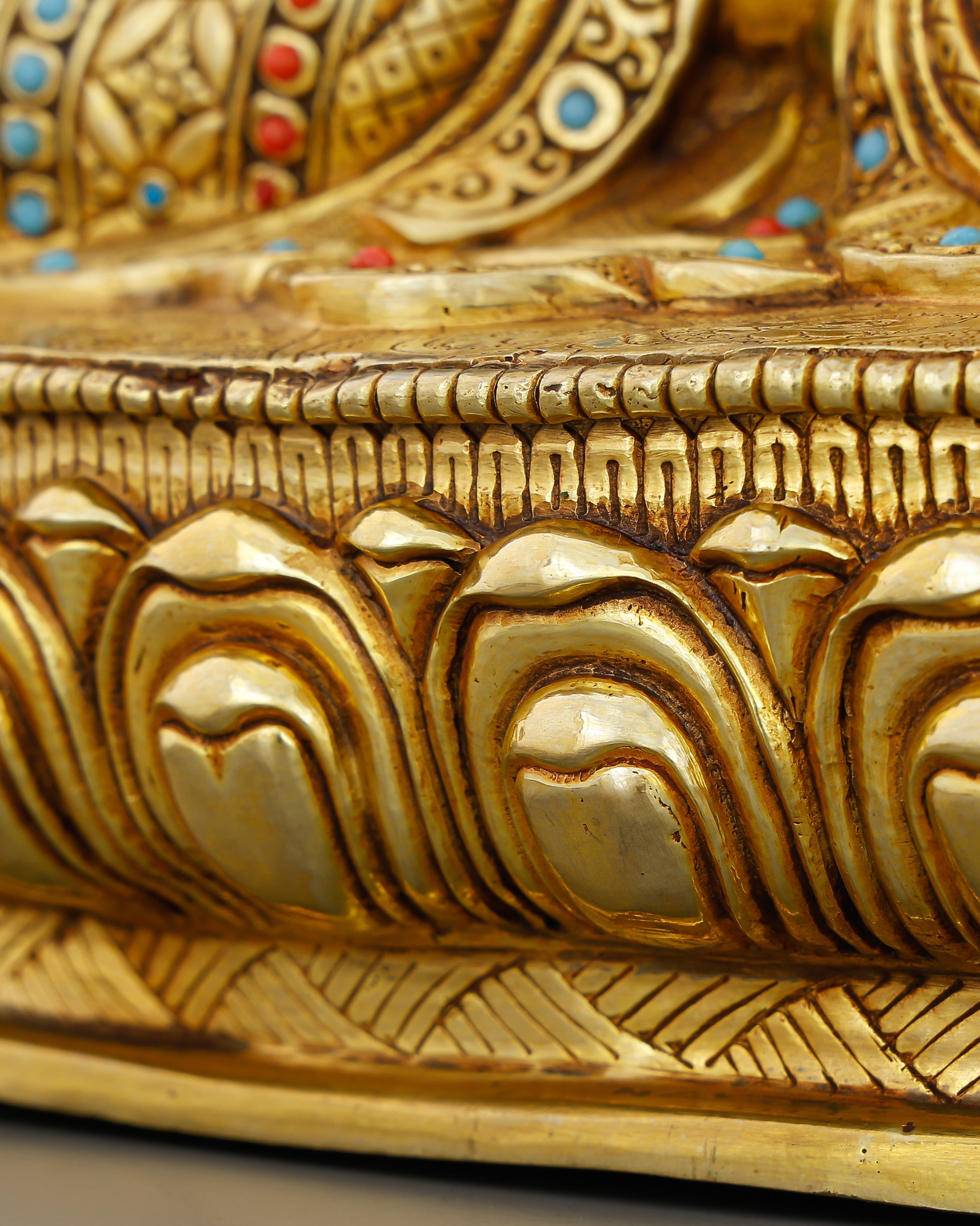 Blade of Brilliance | Gold-Gilded Manjushri Statue